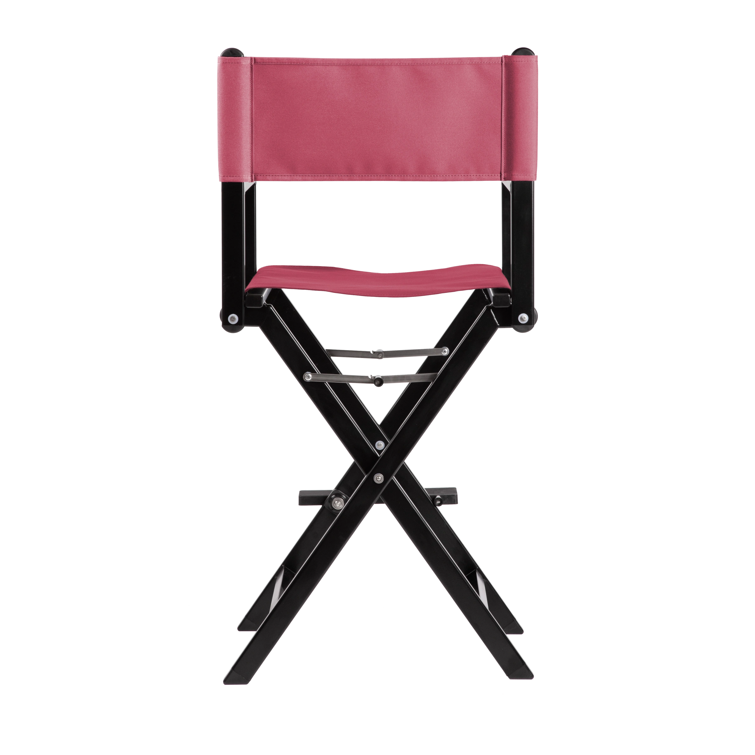 Regiestuhl Kelly aus schwarzem Aluminium mit Bezug in fuchsia, Rückansicht
#Alu | Set (Farbe)_fuchsia