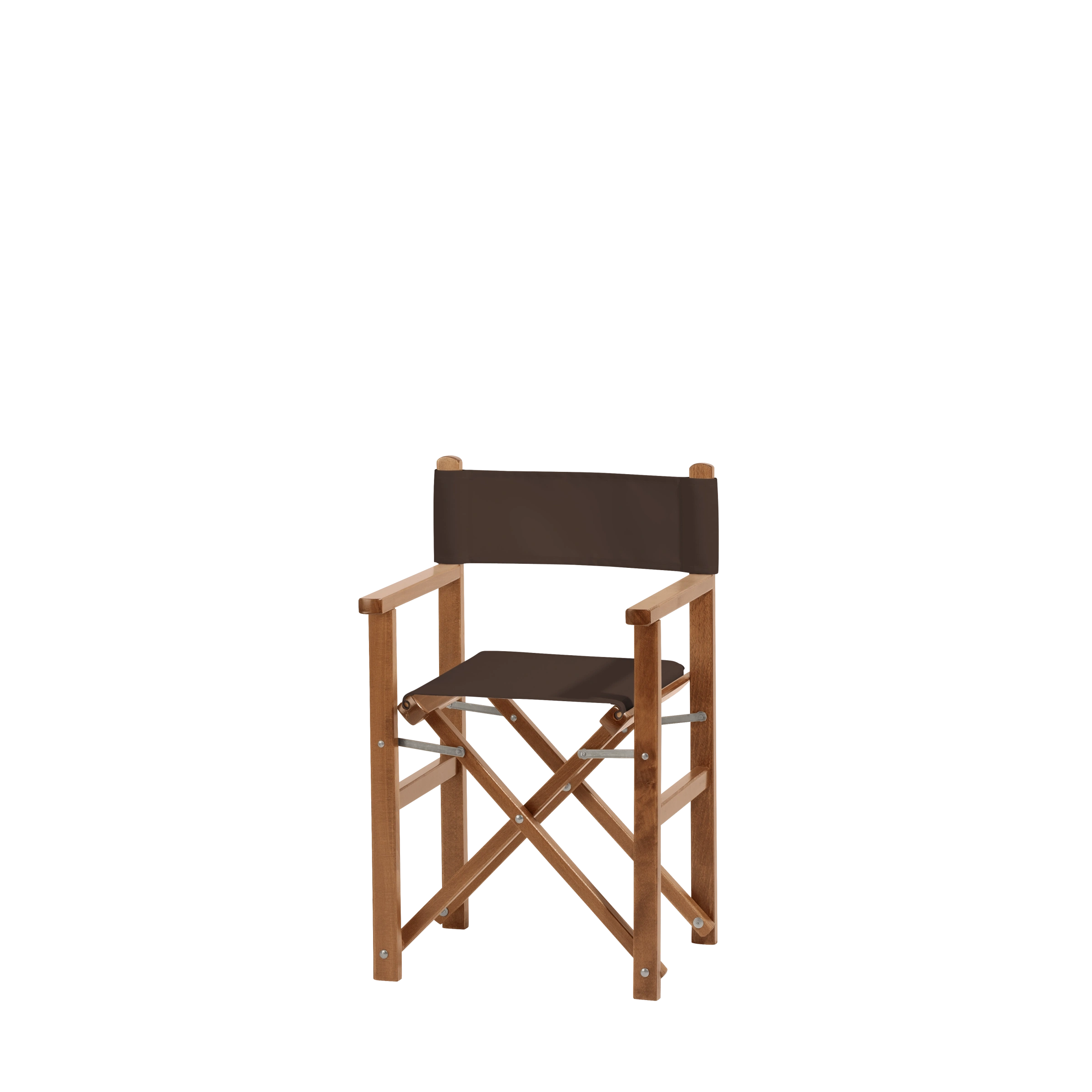 Kinderstuhl Nanni aus brandyfarbenem Buchenholz mit Bezug in caffé, Seitenansicht
#Mini | Set (Farbe)_caffé