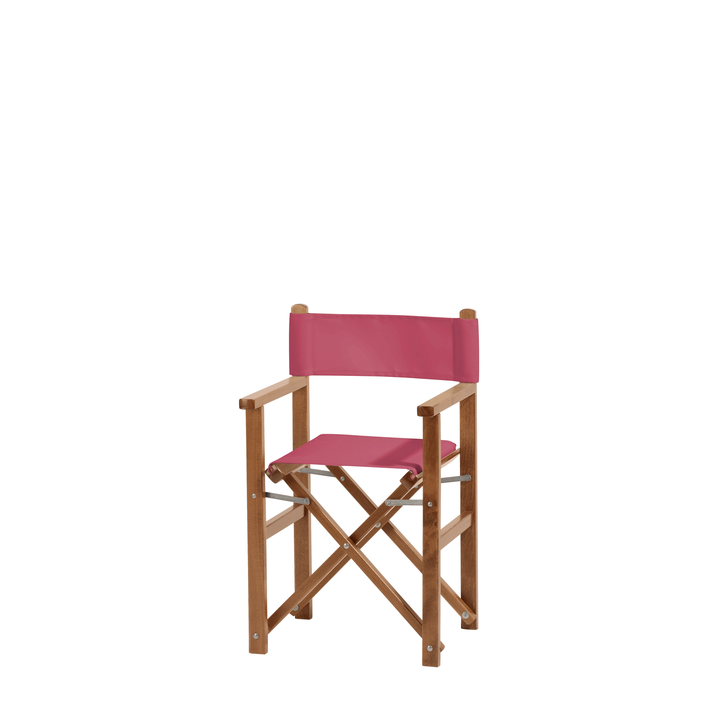 Kinderstuhl Nanni aus brandyfarbenem Buchenholz mit Bezug in fuchsia, Seitenansicht
#Mini | Set (Farbe)_fuchsia