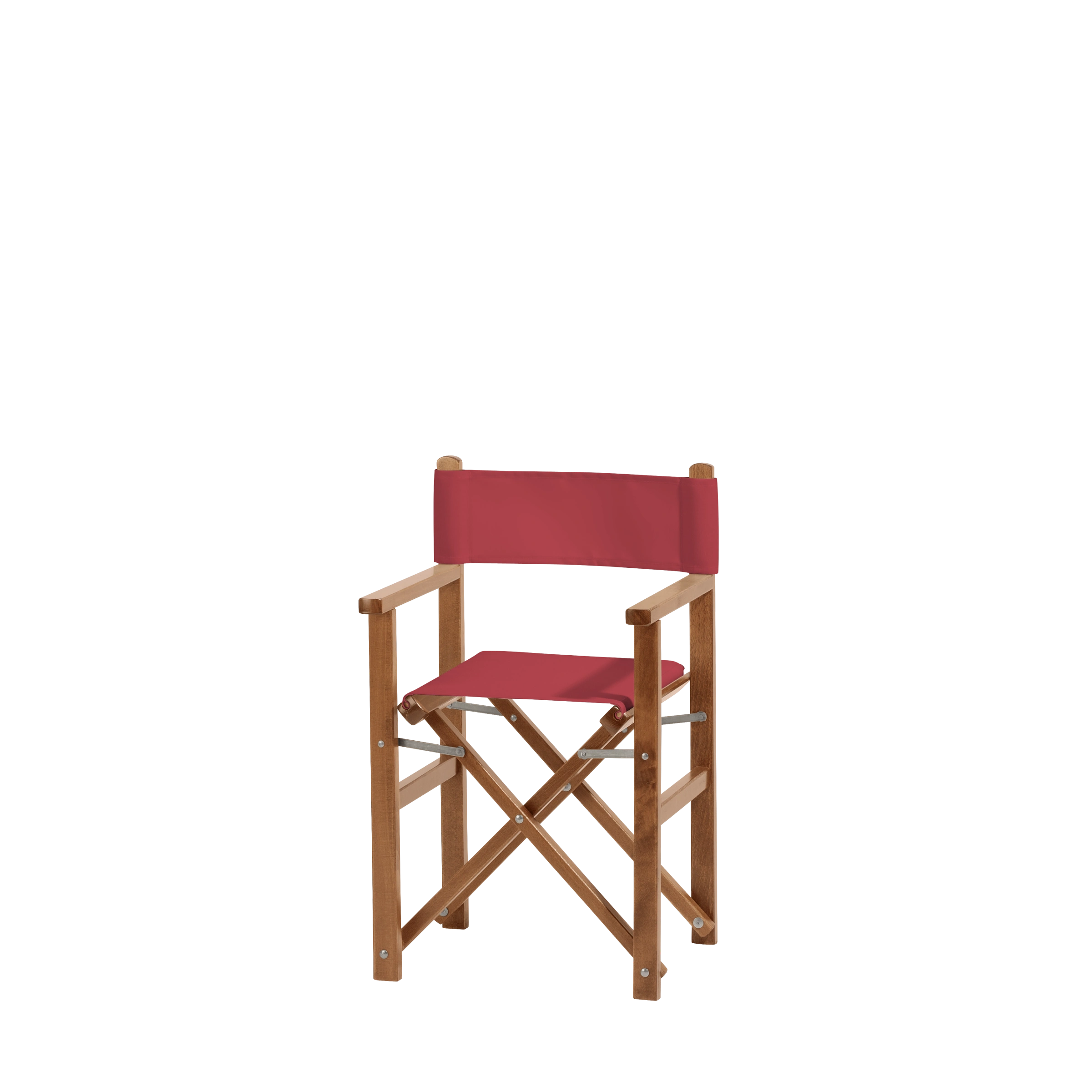 Kinderstuhl Nanni aus brandyfarbenem Buchenholz mit rotem Bezug, Seitenansicht
#Mini | Set (Farbe)_rot