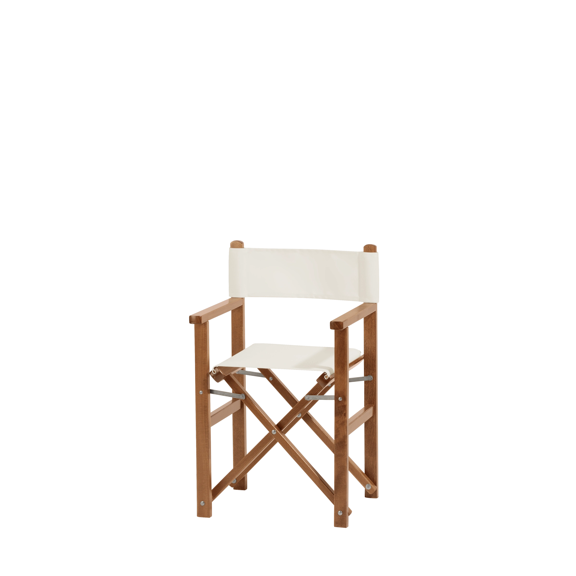 Kinderstuhl Nanni aus brandyfarbenem Buchenholz mit weißem Bezug, Seitenansicht
#Mini | Set (Farbe)_weiß