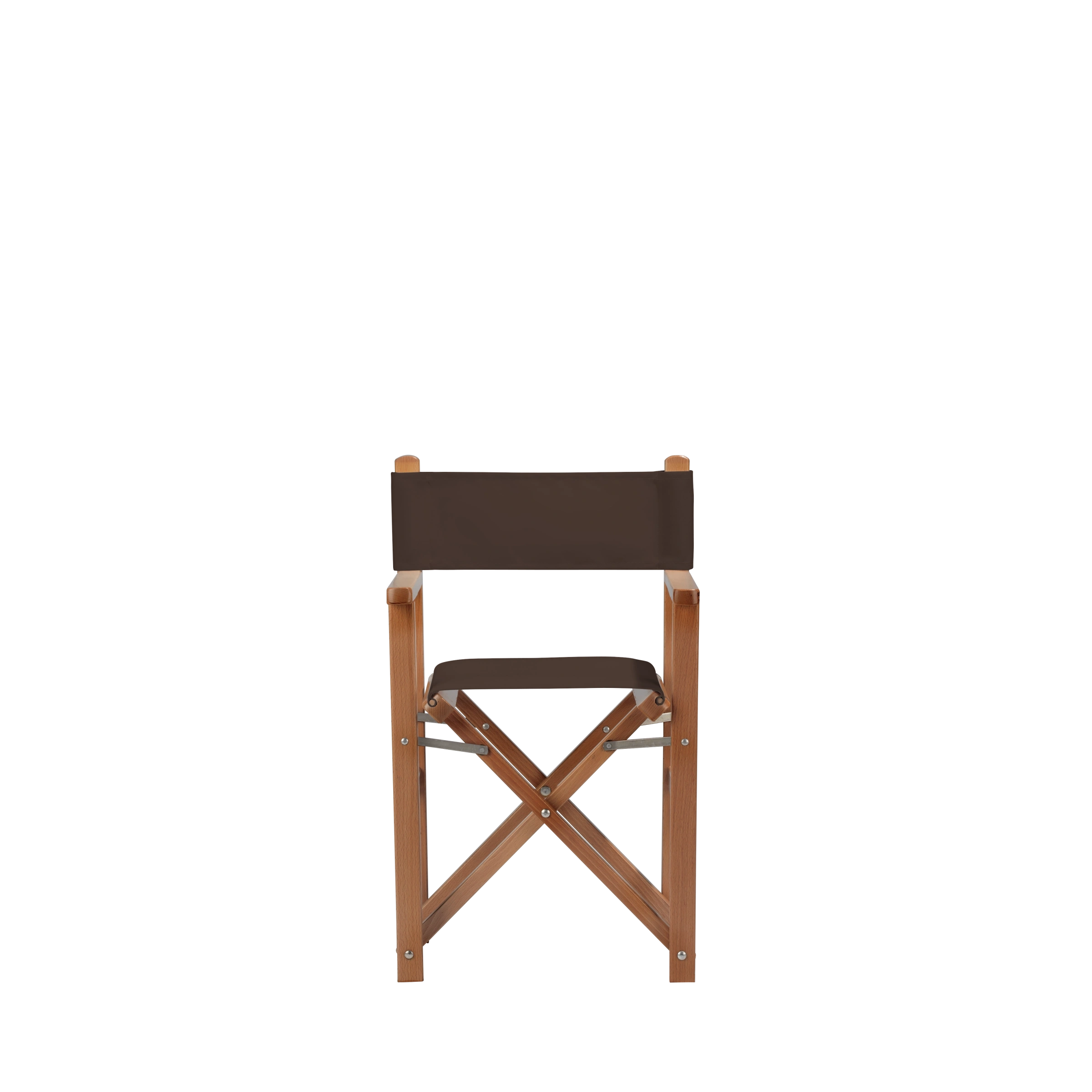 Kinderstuhl Nanni aus brandyfarbenem Buchenholz mit Bezug in caffé, Frontalansicht
#Mini | Set (Farbe)_caffé