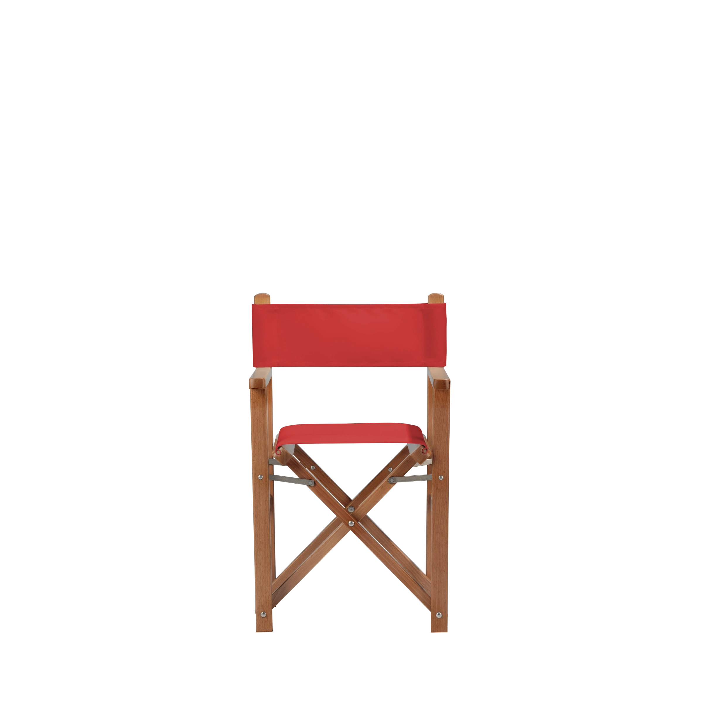Kinderstuhl Nanni aus brandyfarbenem Buchenholz mit Bezug in rivarot, Frontalansicht
#Mini | Set (Farbe)_rivarot