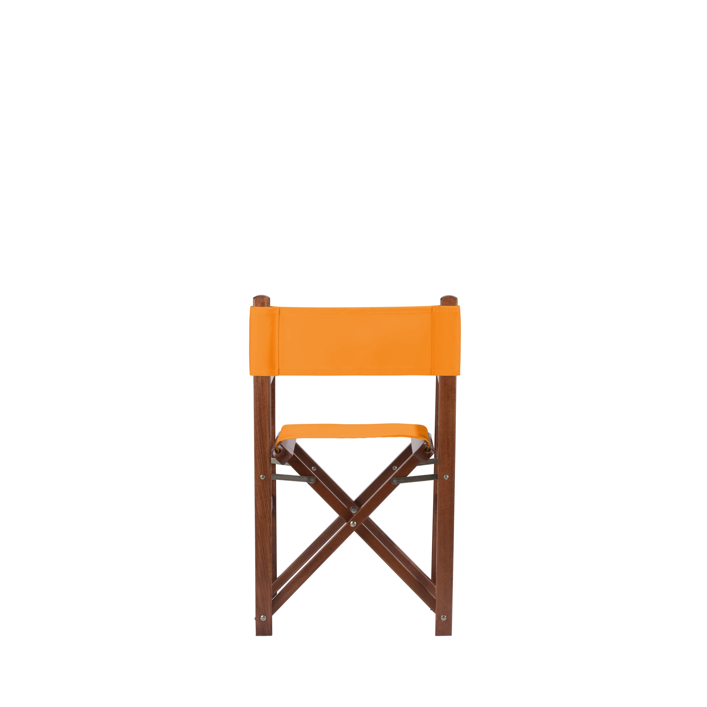 Kinderstuhl Nanni aus braunem Buchenholz mit Bezug in mandarine, Rückansicht
#Mini | Set (Farbe)_mandarine