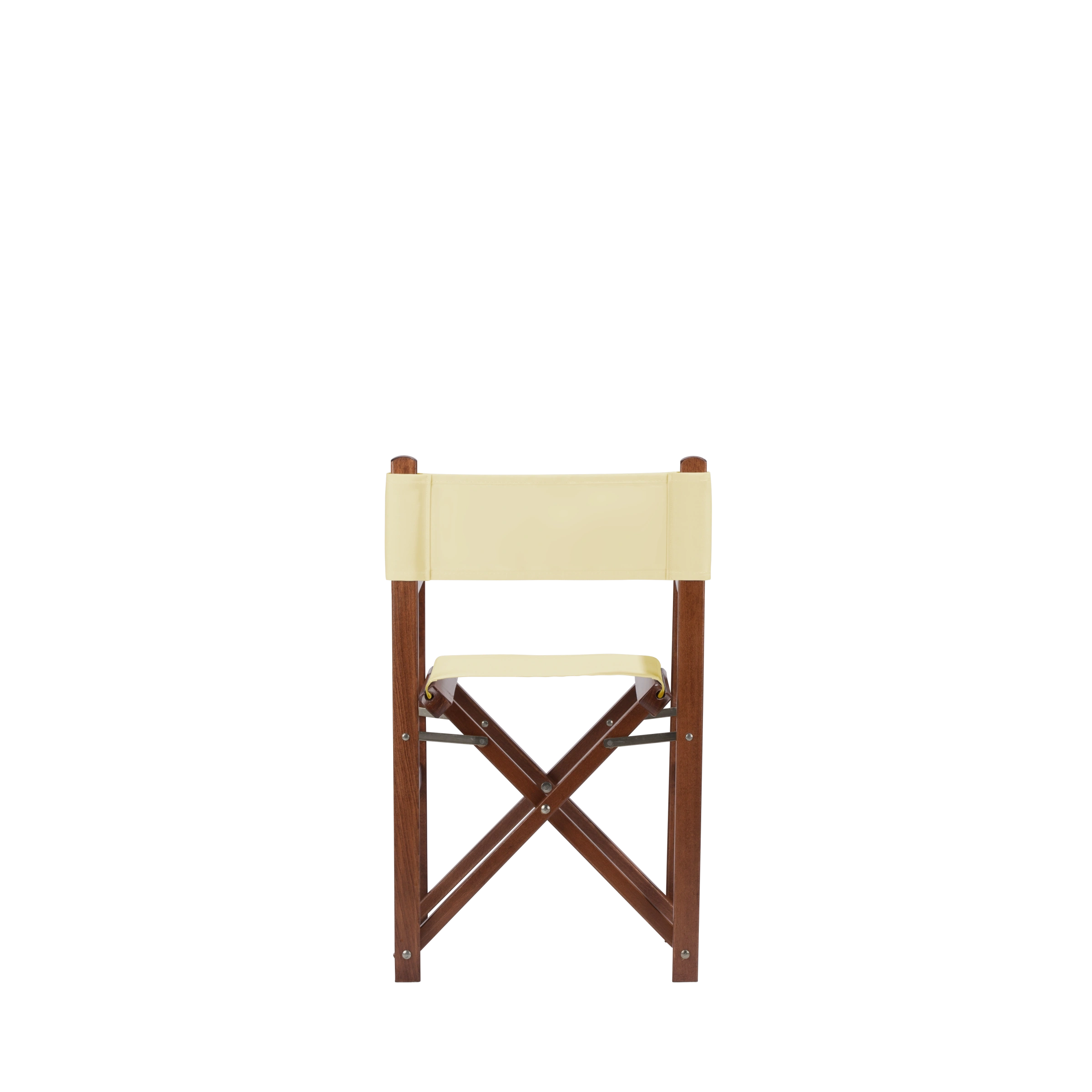 Kinderstuhl Nanni aus braunem Buchenholz mit Bezug in vanille, Rückansicht
#Mini | Set (Farbe)_vanille