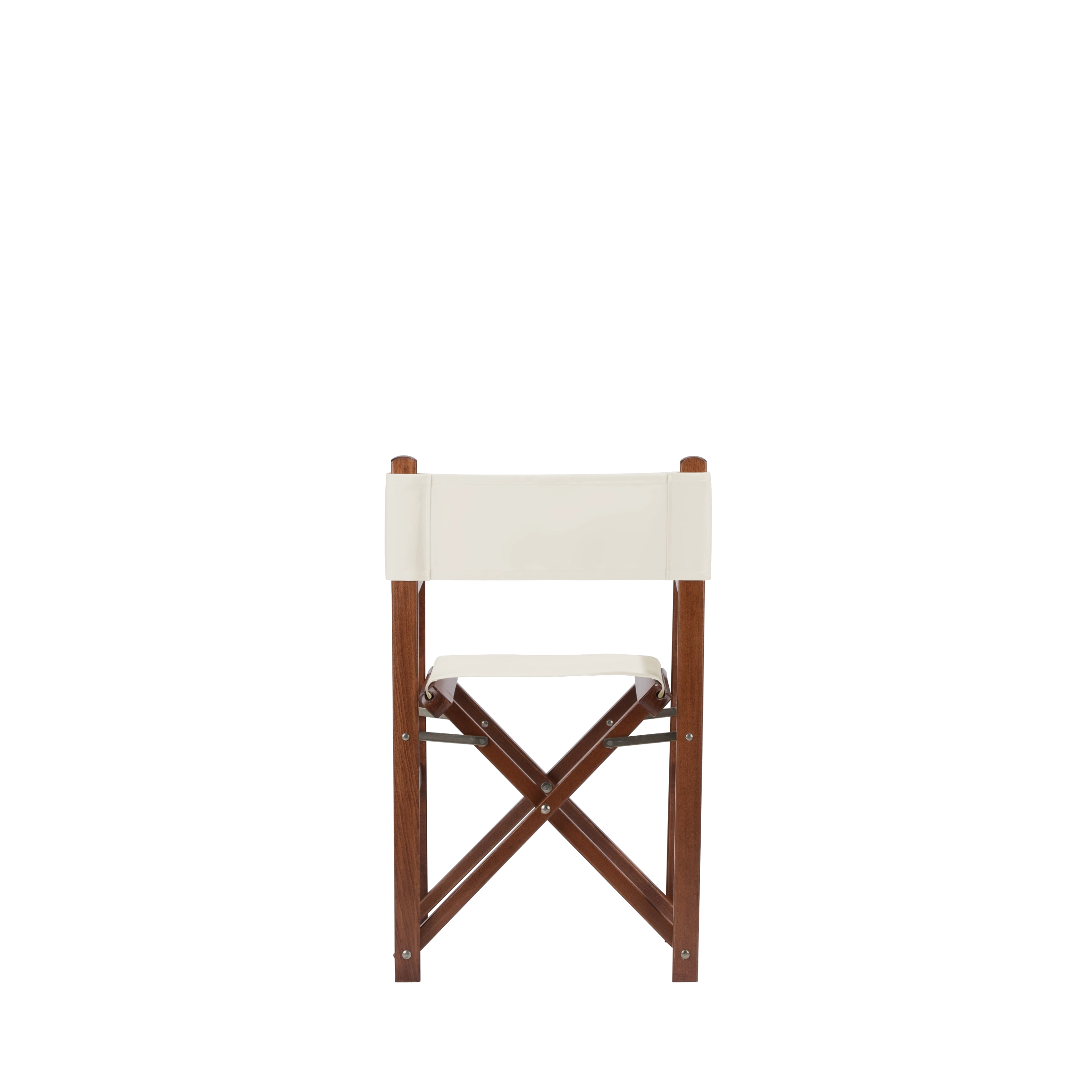 Kinderstuhl Nanni aus braunem Buchenholz mit weißem Bezug, Rückansicht
#Mini | Set (Farbe)_weiß