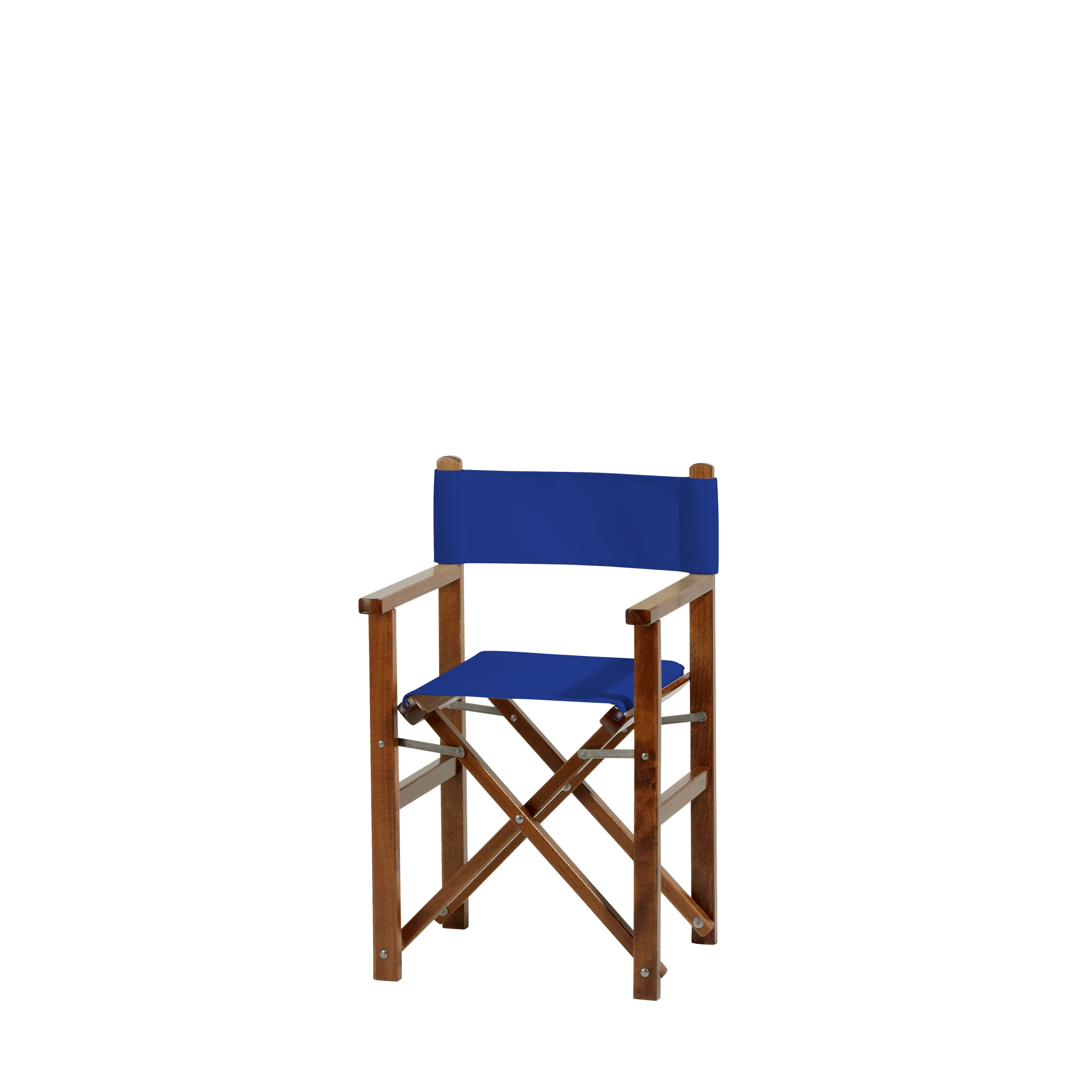 Kinderstuhl Nanni aus braunem Buchenholz mit dunkelblauem Bezug, Seitenansicht
#Mini | Set (Farbe)_dunkelblau