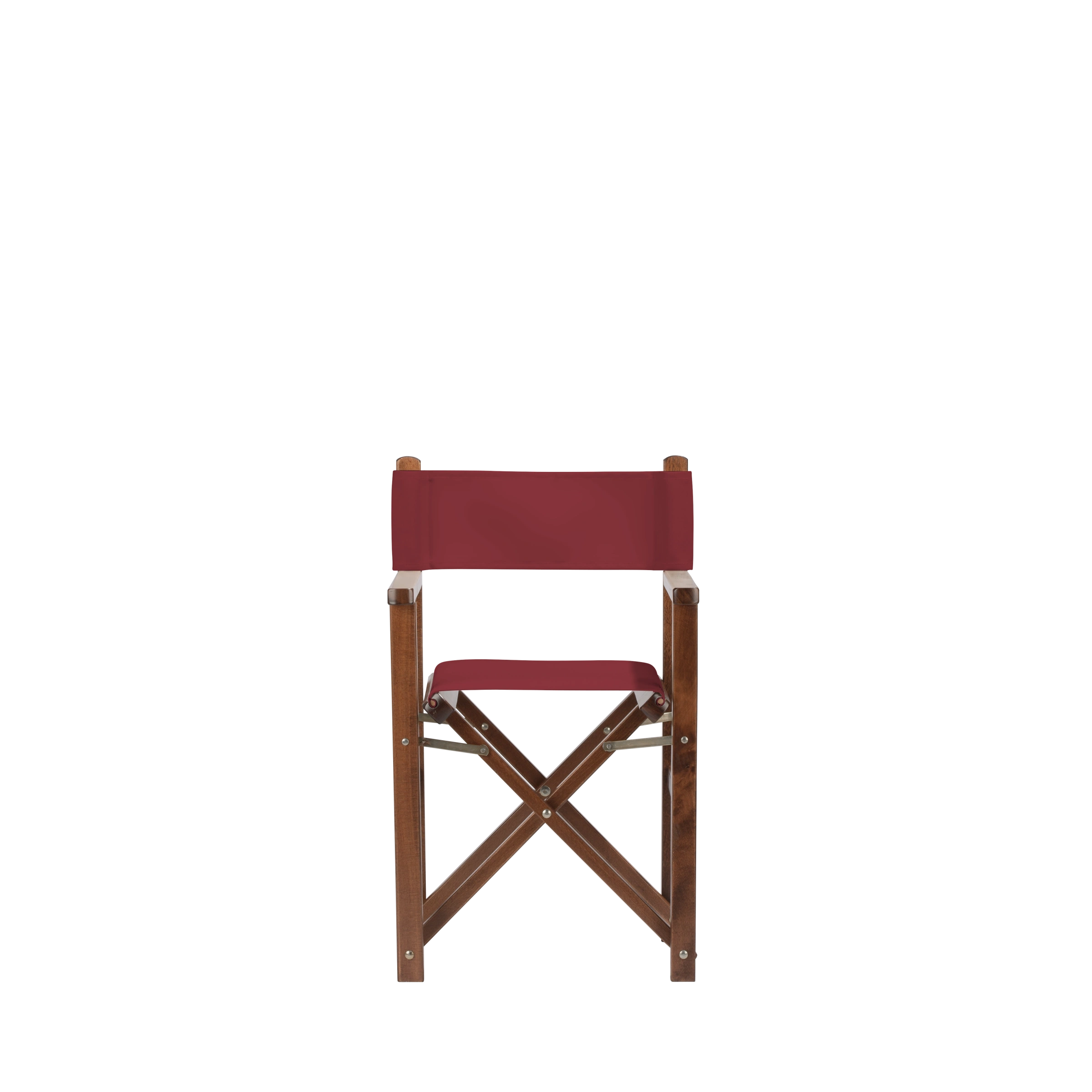 Kinderstuhl Nanni aus braunem Buchenholz mit Bezug in bordeaux, Frontalansicht
#Mini | Set (Farbe)_bordeaux