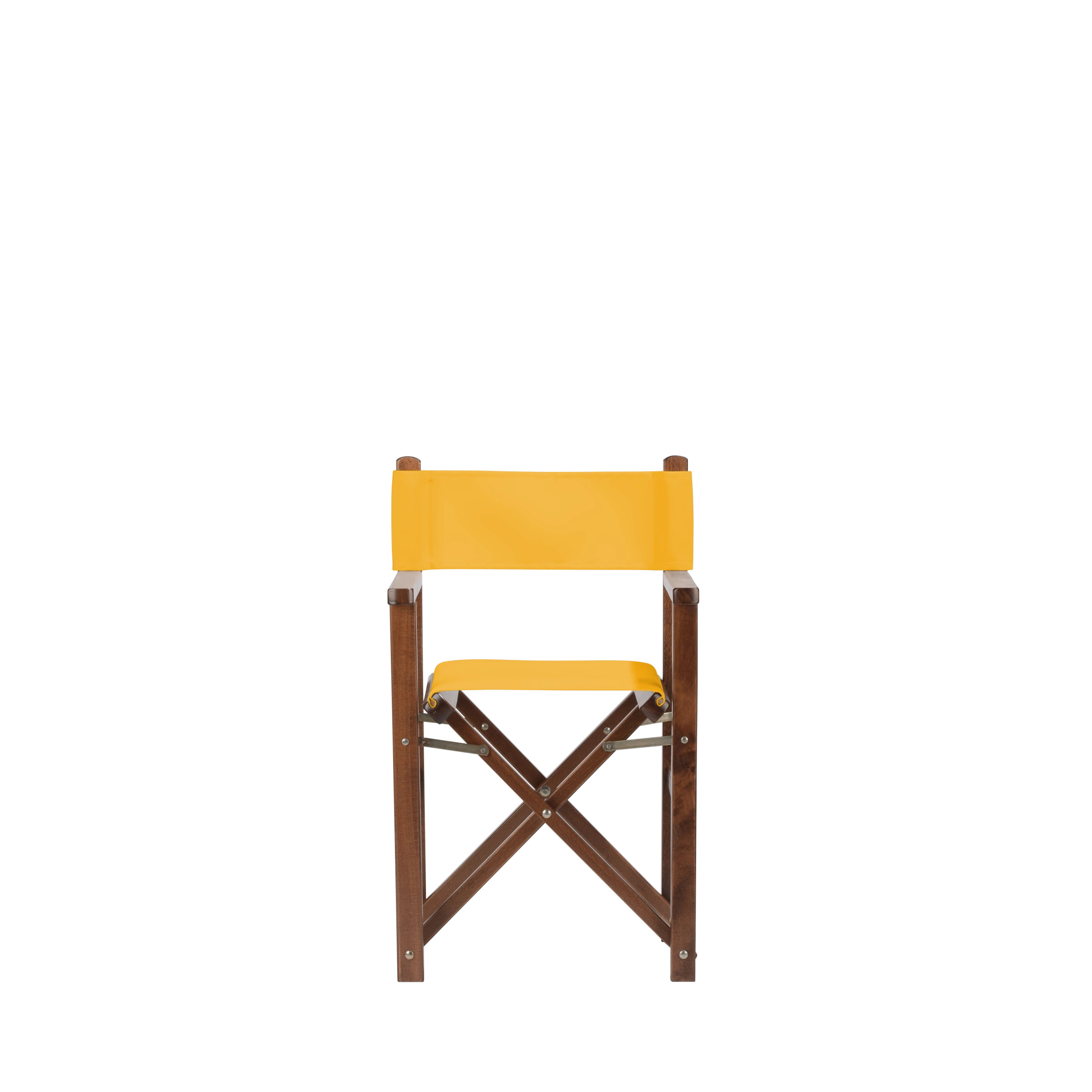 Kinderstuhl Nanni aus braunem Buchenholz mit gelbem Bezug, Frontalansicht
#Mini | Set (Farbe)_gelb