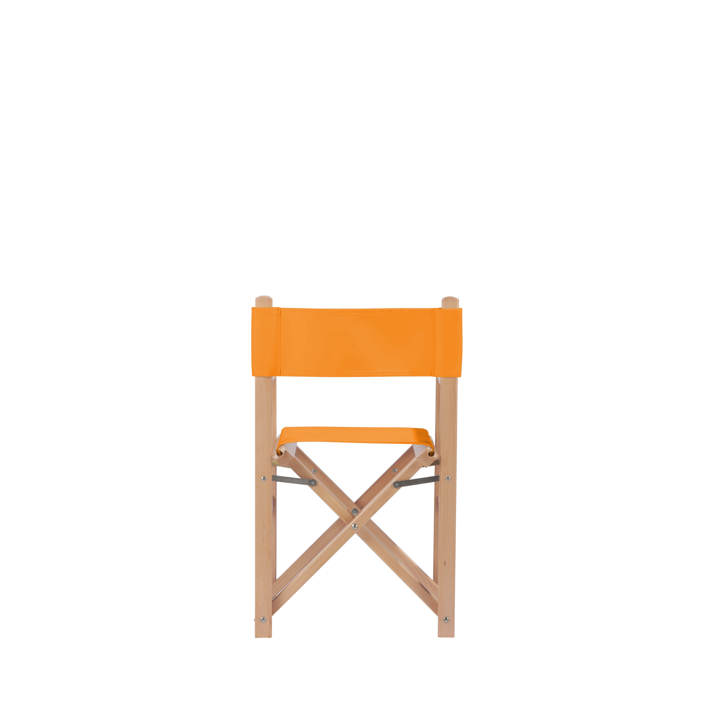 Kinderstuhl Nanni aus naturfarbenem Buchenholz mit Bezug in mandarine, Rückansicht
#Mini | Set (Farbe)_mandarine