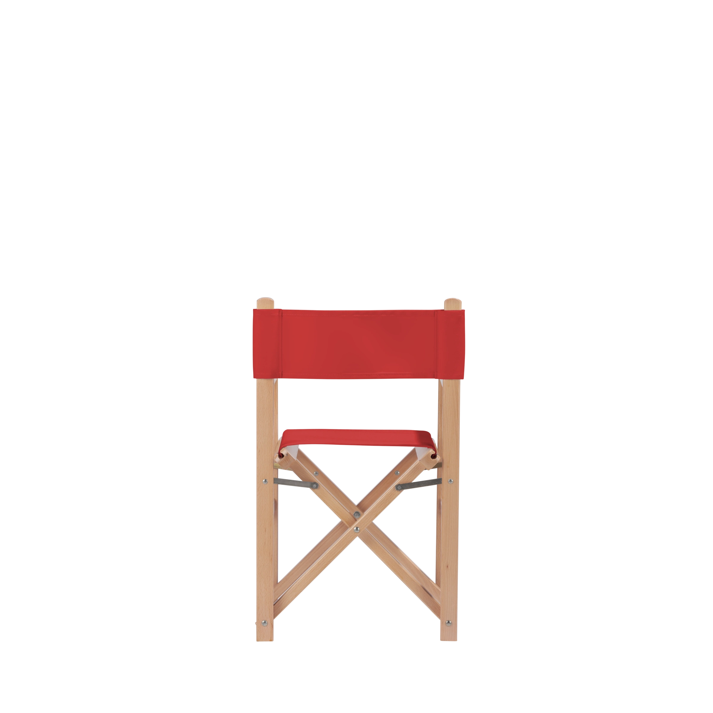 Kinderstuhl Nanni aus naturfarbenem Buchenholz mit Bezug in rivarot, Rückansicht
#Mini | Set (Farbe)_rivarot