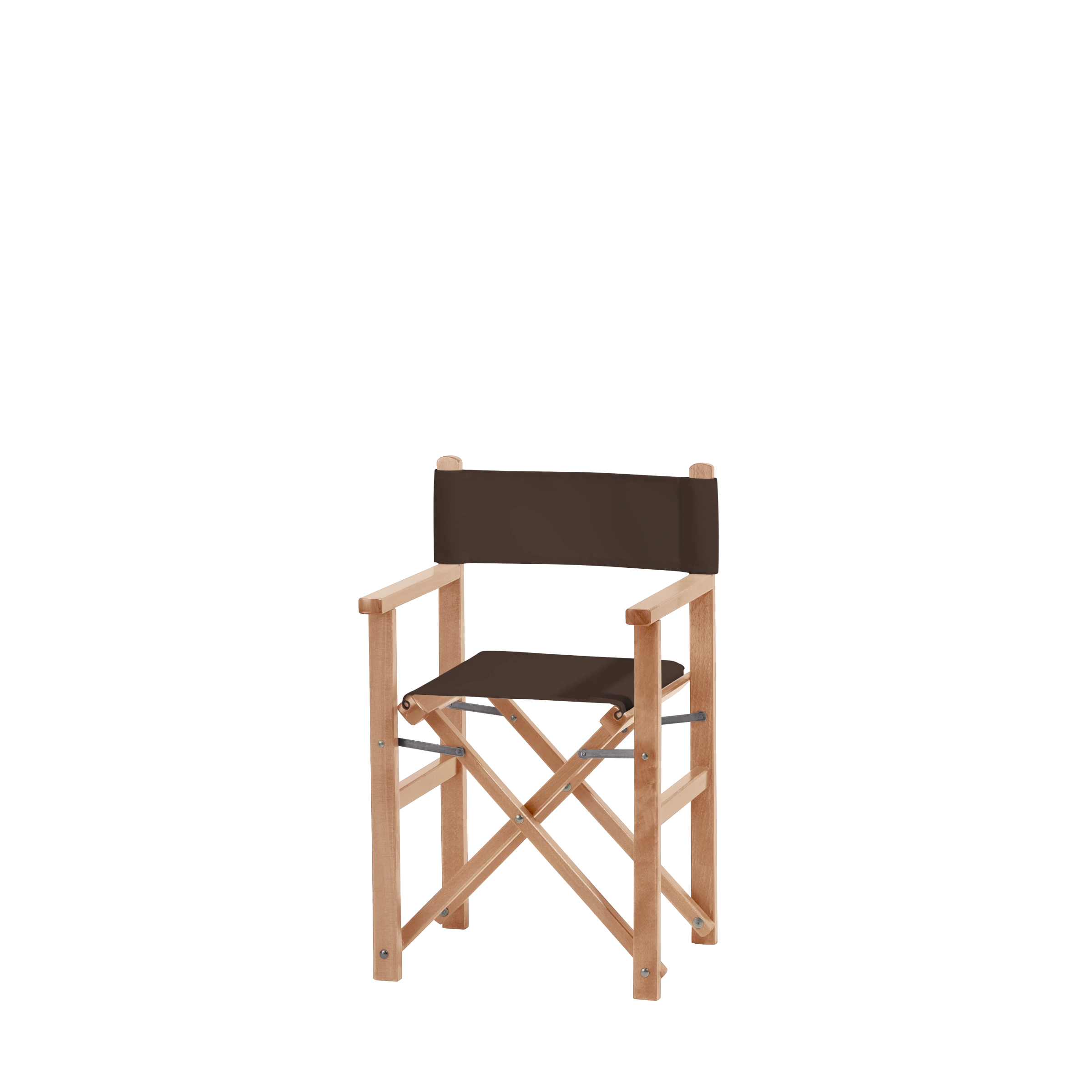 Kinderstuhl Nanni aus naturfarbenem Buchenholz mit Bezug in caffé, Seitenansicht
#Mini | Set (Farbe)_caffé