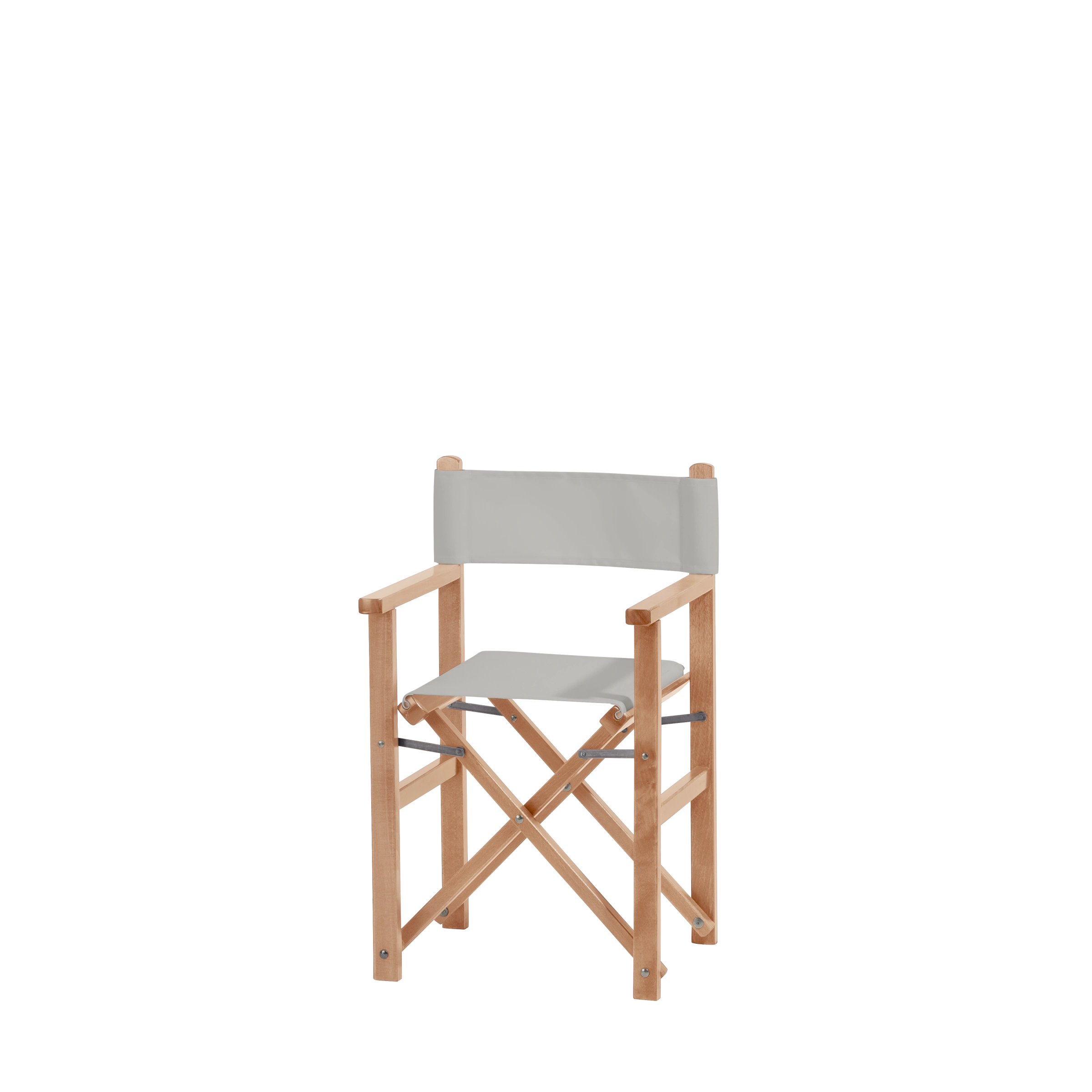 Kinderstuhl Nanni aus naturfarbenem Buchenholz mit hellgrauem Bezug, Seitenansicht
#Mini | Set (Farbe)_hellgrau
