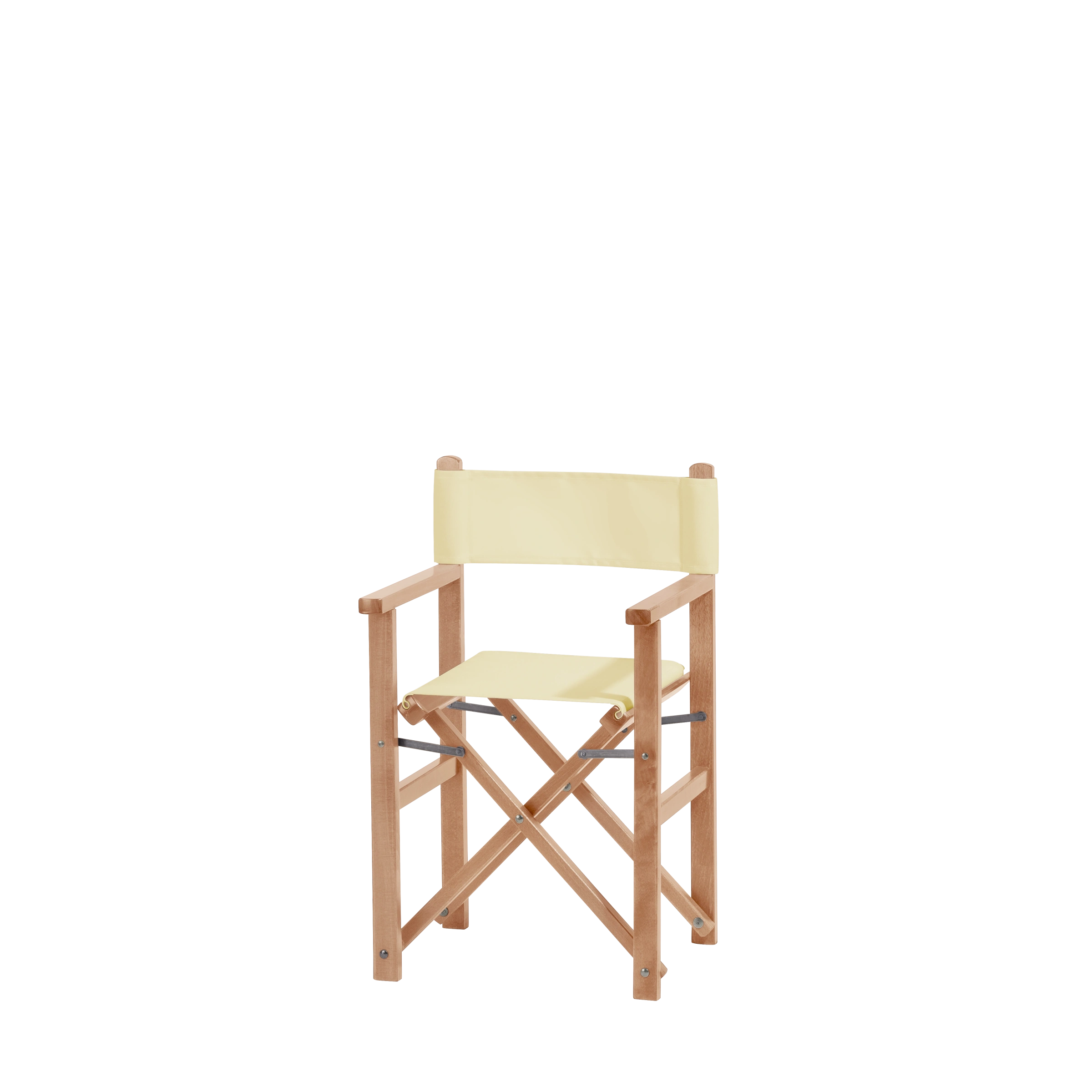 Kinderstuhl Nanni aus naturfarbenem Buchenholz mit Bezug in vanille, Seitenansicht
#Mini | Set (Farbe)_vanille