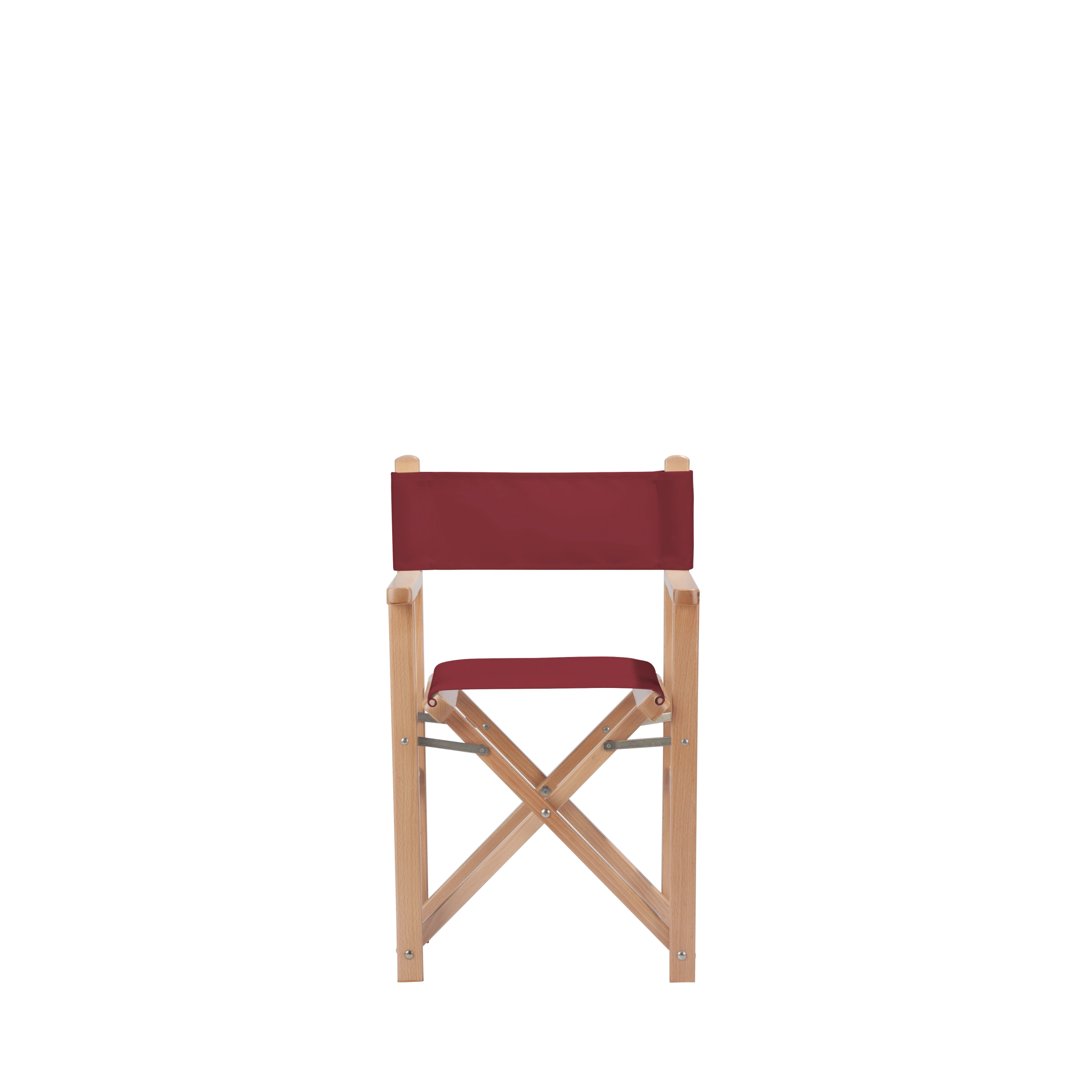 Kinderstuhl Nanni aus naturfarbenem Buchenholz mit Bezug in bordeaux, Frontalansicht
#Mini | Set (Farbe)_bordeaux