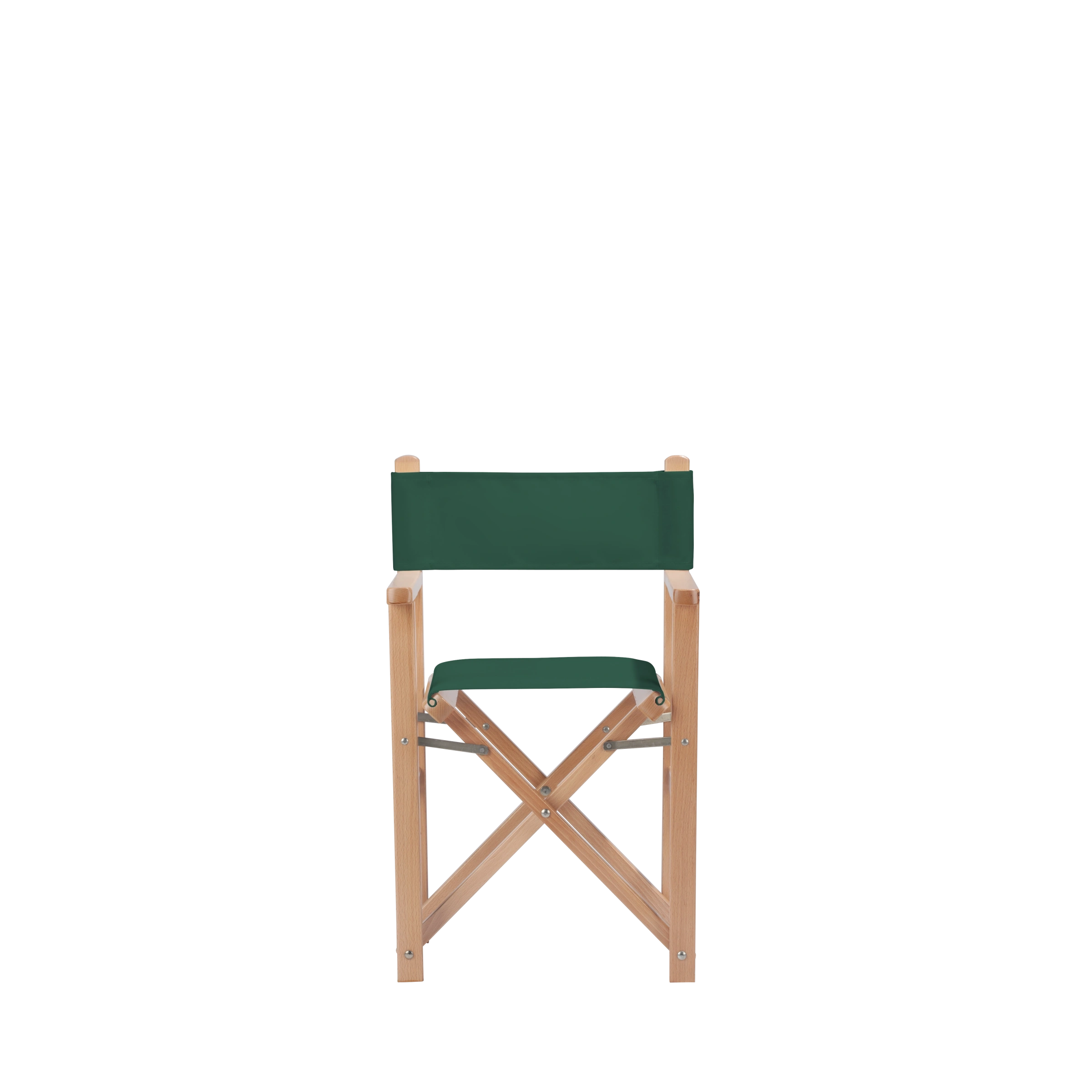 Kinderstuhl Nanni aus naturfarbenem Buchenholz mit dunkelgrünem Bezug, Frontalansicht
#Mini | Set (Farbe)_dunkelgrün