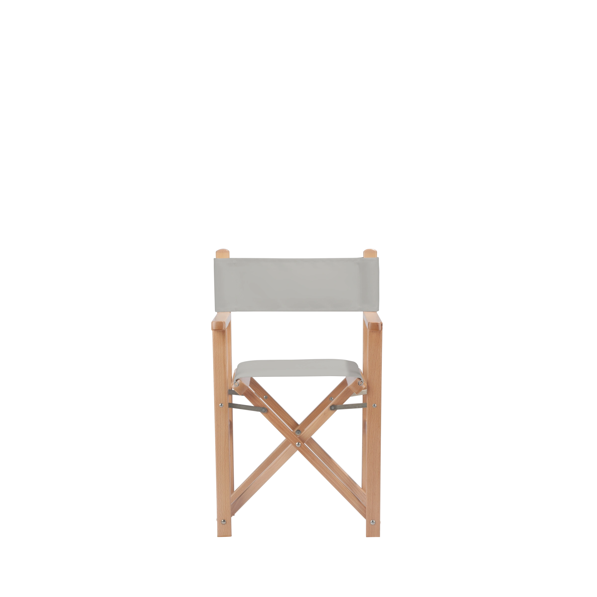 Kinderstuhl Nanni aus naturfarbenem Buchenholz mit hellgrauem Bezug, Frontalansicht
#Mini | Set (Farbe)_hellgrau