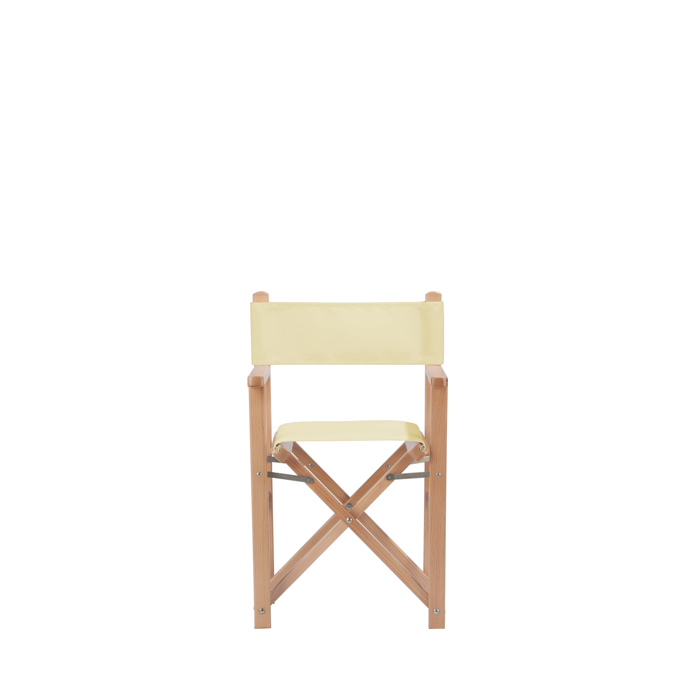 Kinderstuhl Nanni aus naturfarbenem Buchenholz mit Bezug in vanille, Frontalansicht
#Mini | Set (Farbe)_vanille