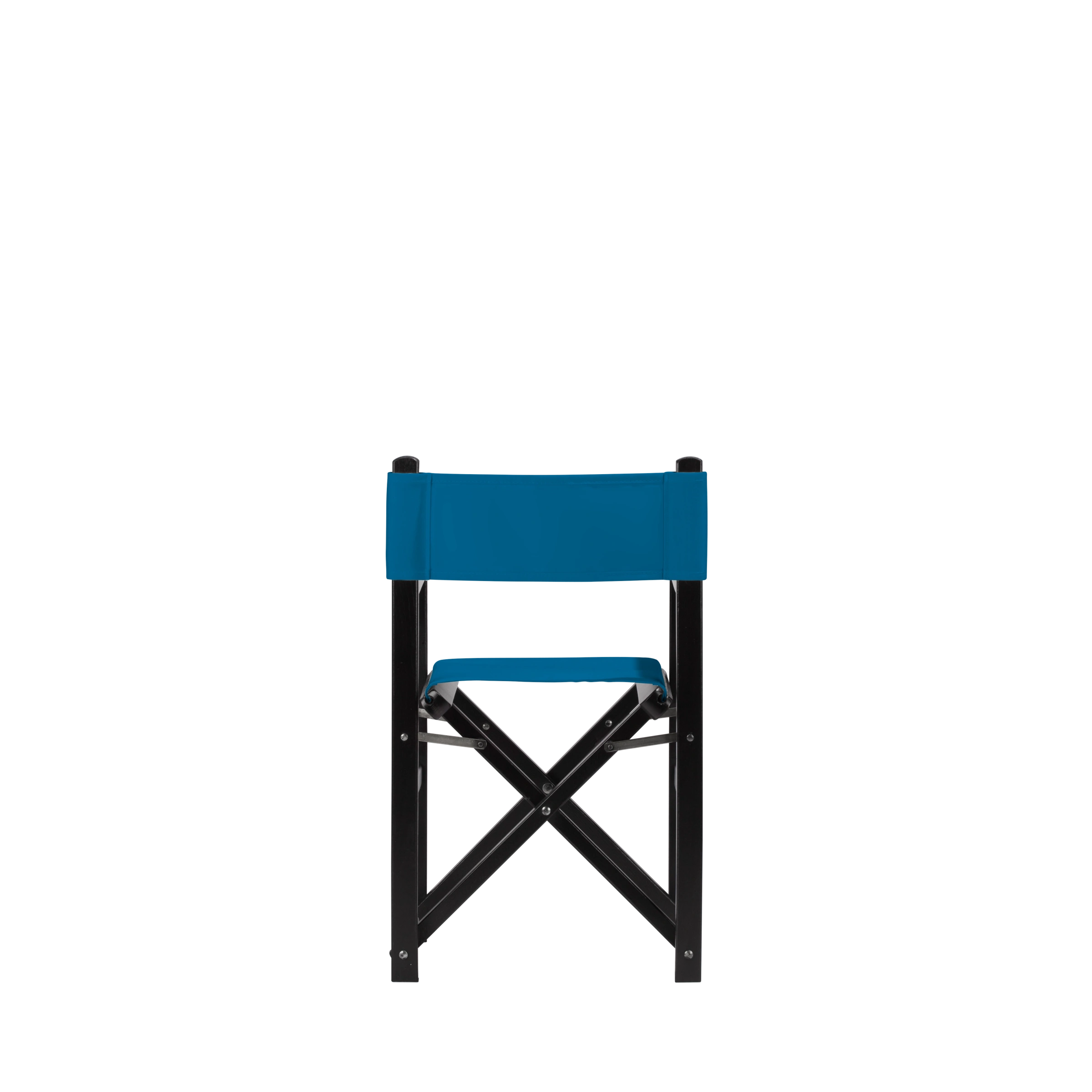 Kinderstuhl Nanni aus schwarzem Buchenholz mit blauem Bezug, Frontalansicht
#Mini | Set (Farbe)_blau