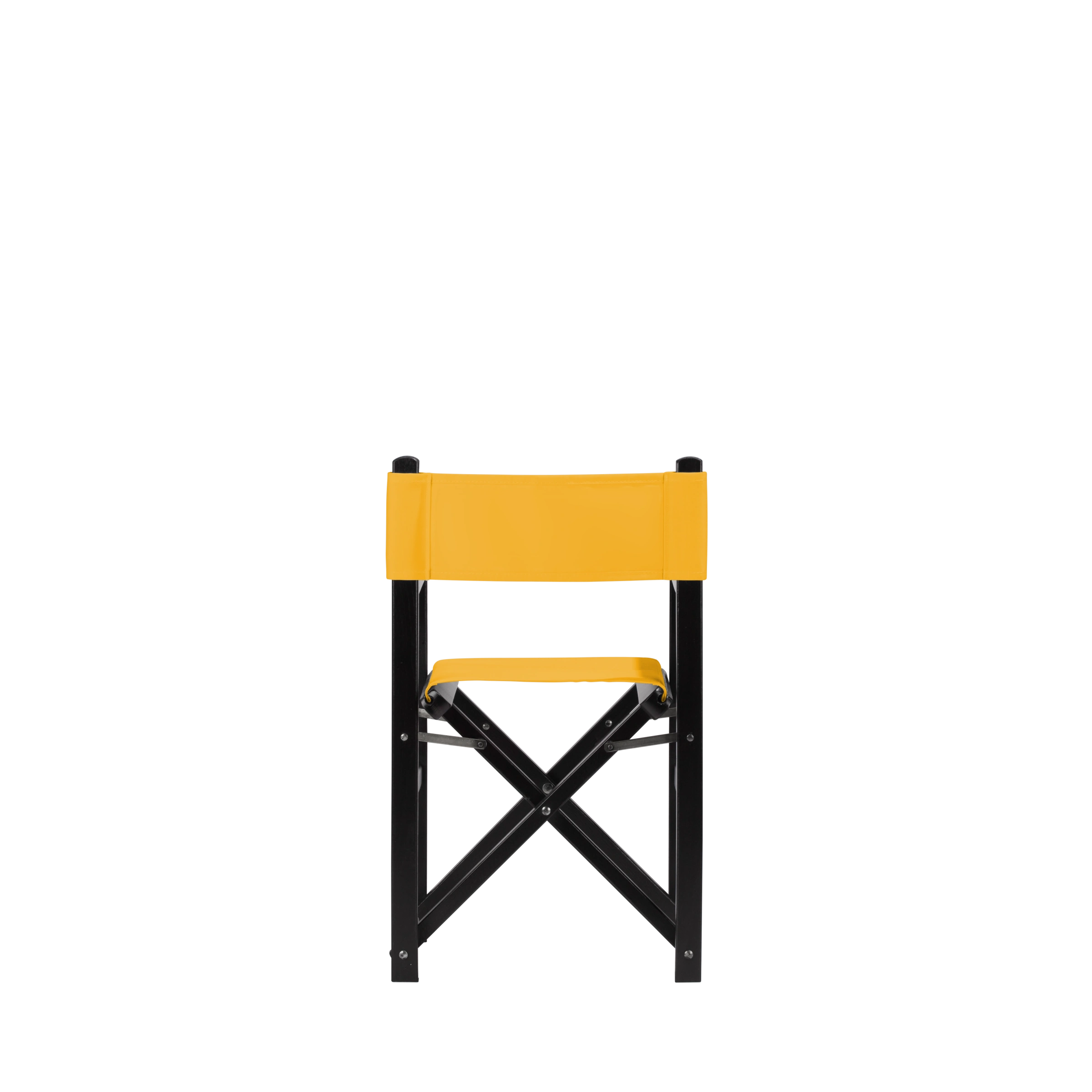 Kinderstuhl Nanni aus schwarzem Buchenholz mit gelbem Bezug, Rückansicht
#Mini | Set (Farbe)_gelb