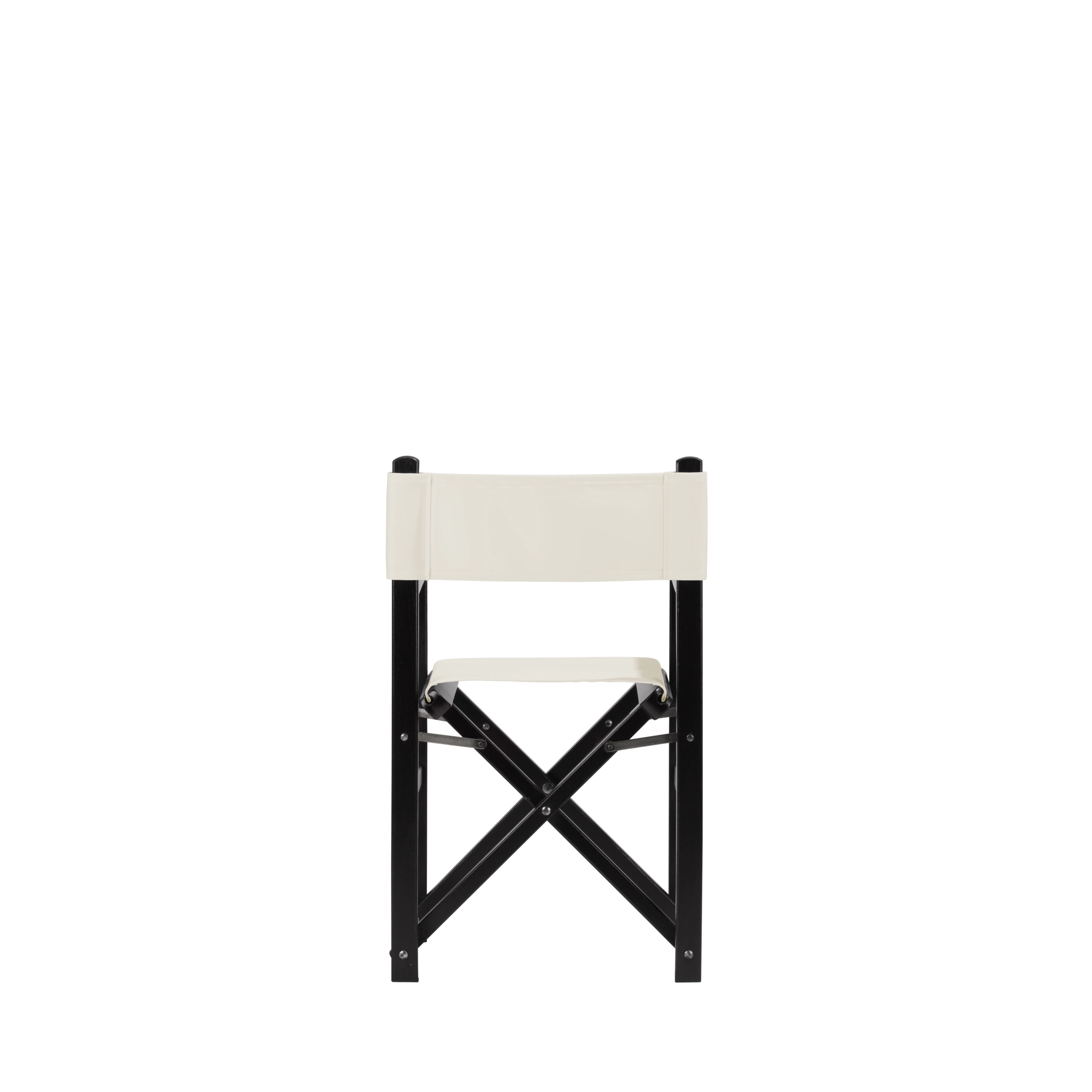 Kinderstuhl Nanni aus schwarzem Buchenholz mit weißem Bezug, Rückansicht
#Mini | Set (Farbe)_weiß