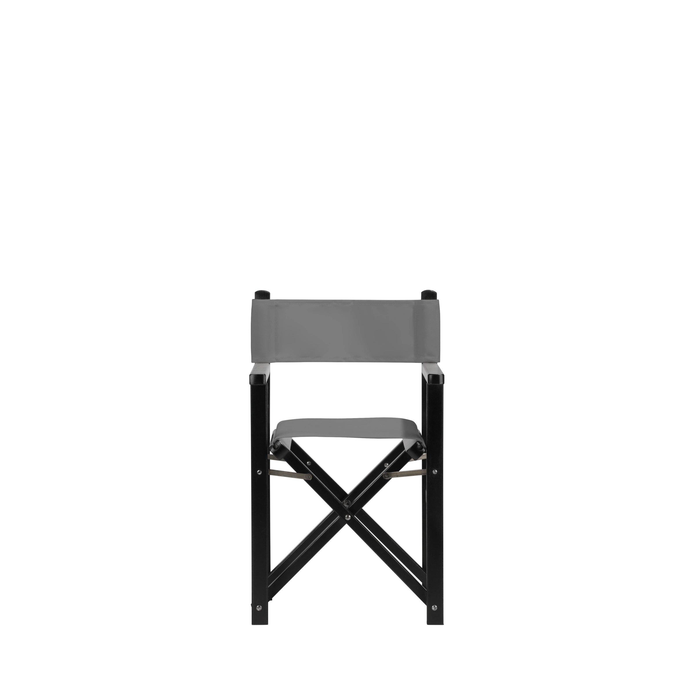 Kinderstuhl Nanni aus schwarzem Buchenholz mit Bezug in anthrazit, Frontalansicht
#Mini | Set (Farbe)_anthrazit