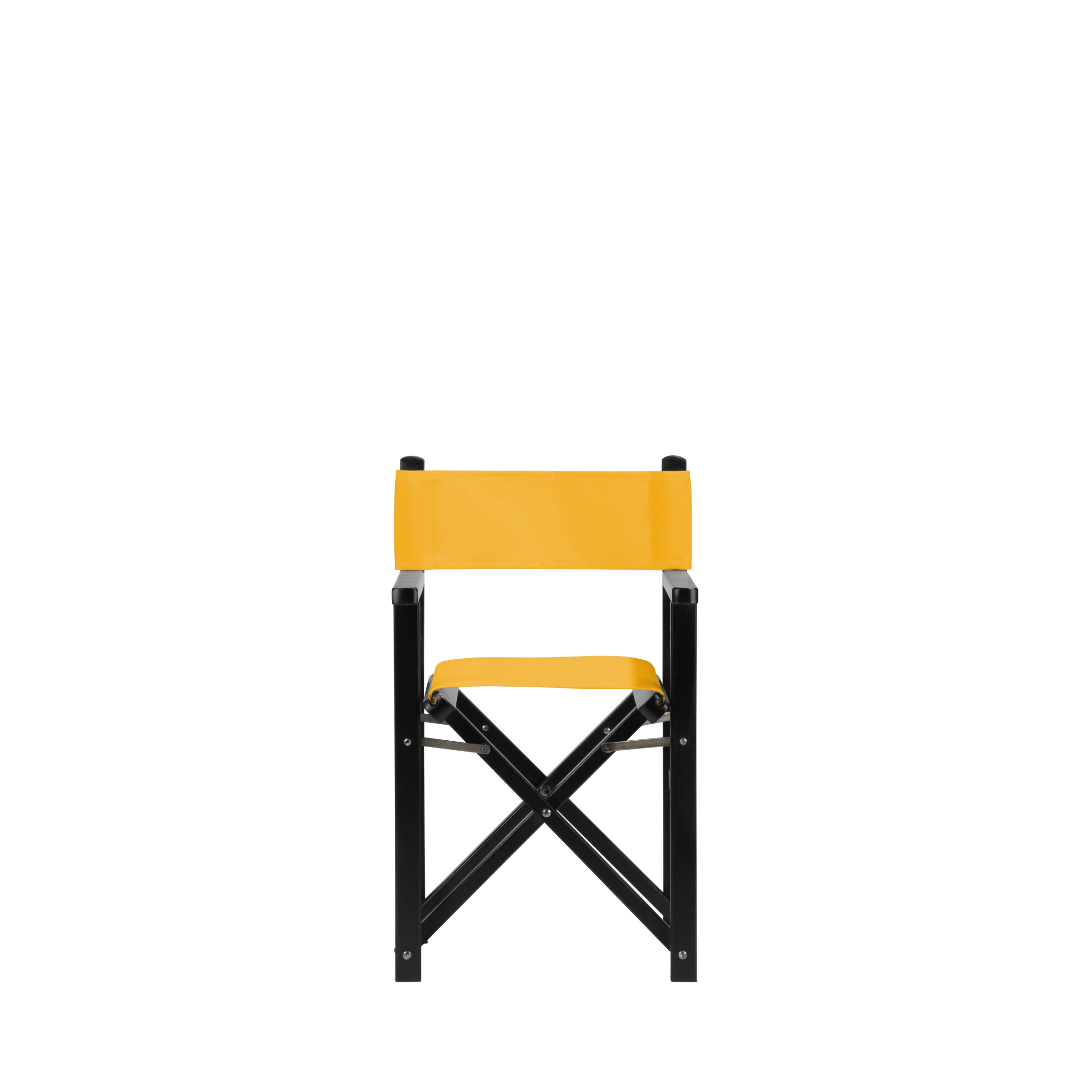 Kinderstuhl Nanni aus schwarzem Buchenholz mit gelbem Bezug, Frontalansicht
#Mini | Set (Farbe)_gelb