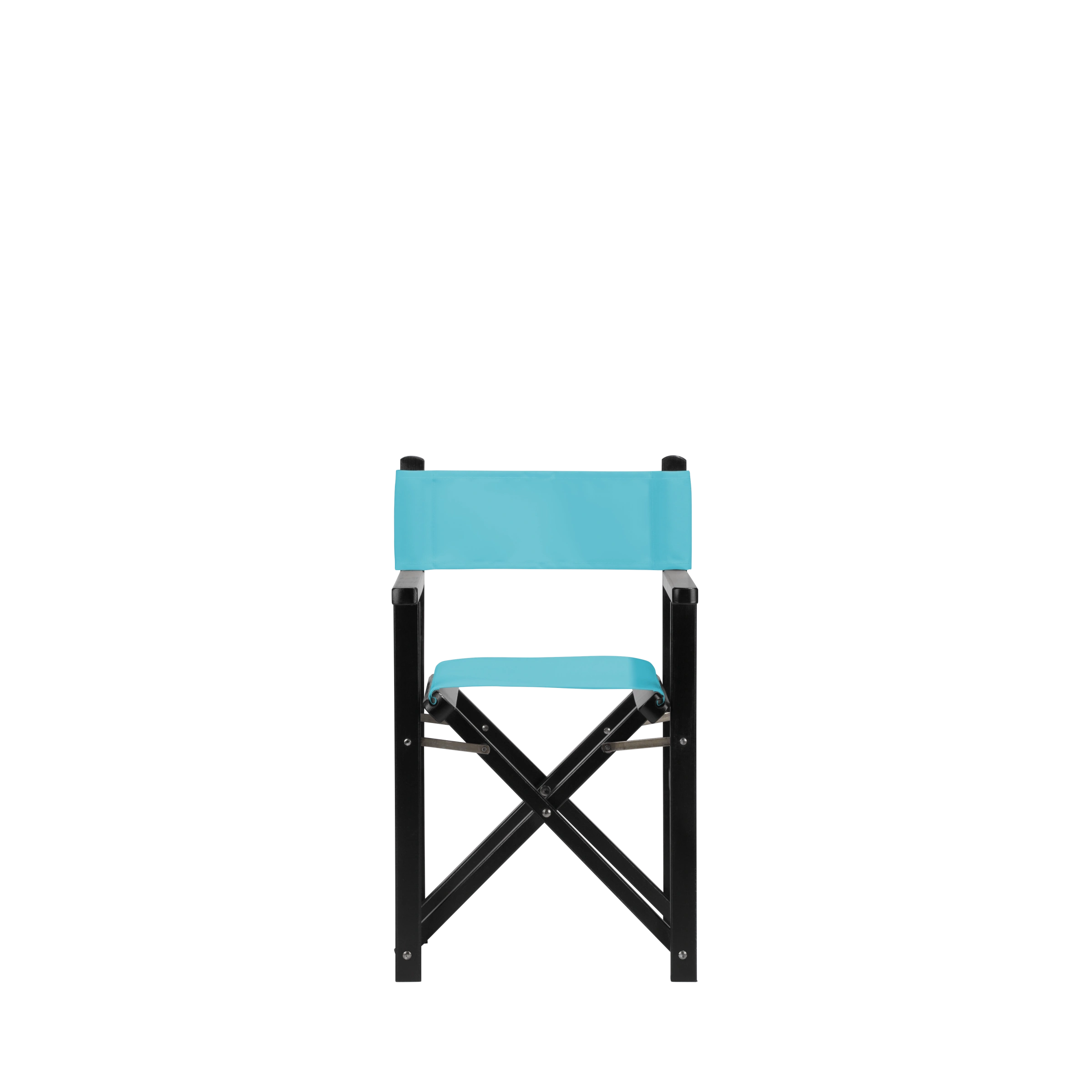 Kinderstuhl Nanni aus schwarzem Buchenholz mit hellblauem Bezug, Frontalansicht
#Mini | Set (Farbe)_hellblau