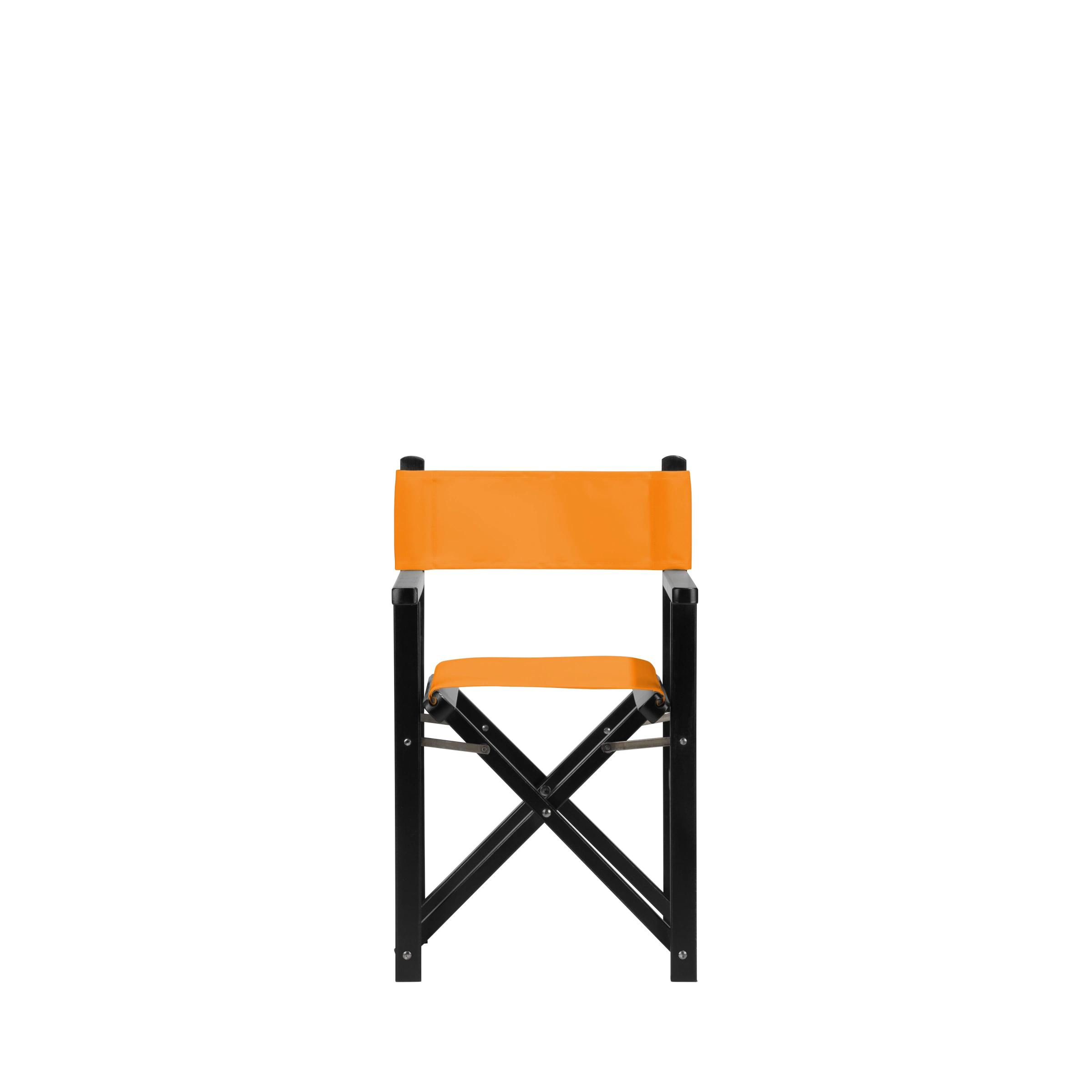 Kinderstuhl Nanni aus schwarzem Buchenholz mit Bezug in mandarine, Frontalansicht
#Mini | Set (Farbe)_mandarine