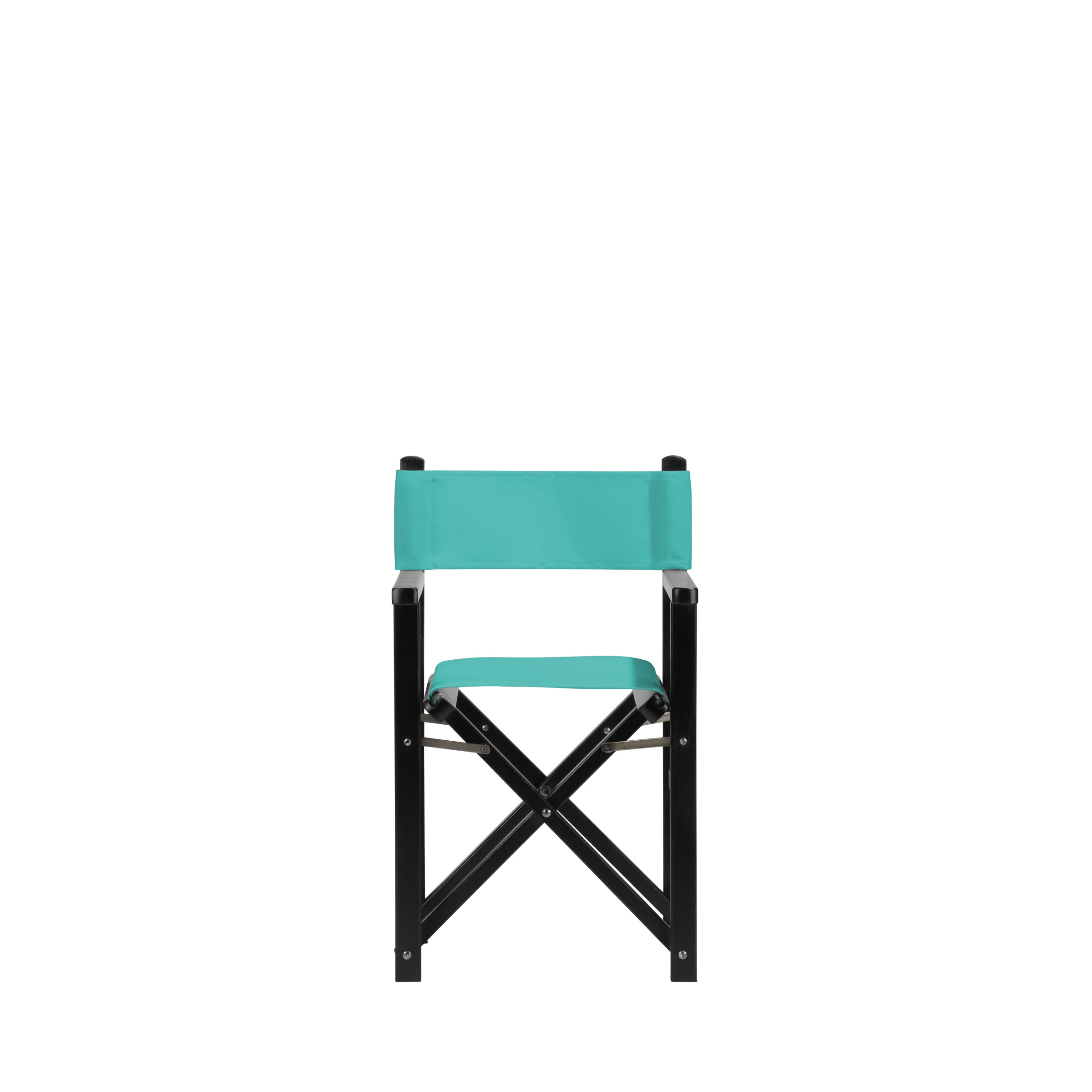 Kinderstuhl Nanni aus schwarzem Buchenholz mit türkisem Bezug, Frontalansicht
#Mini | Set (Farbe)_türkis