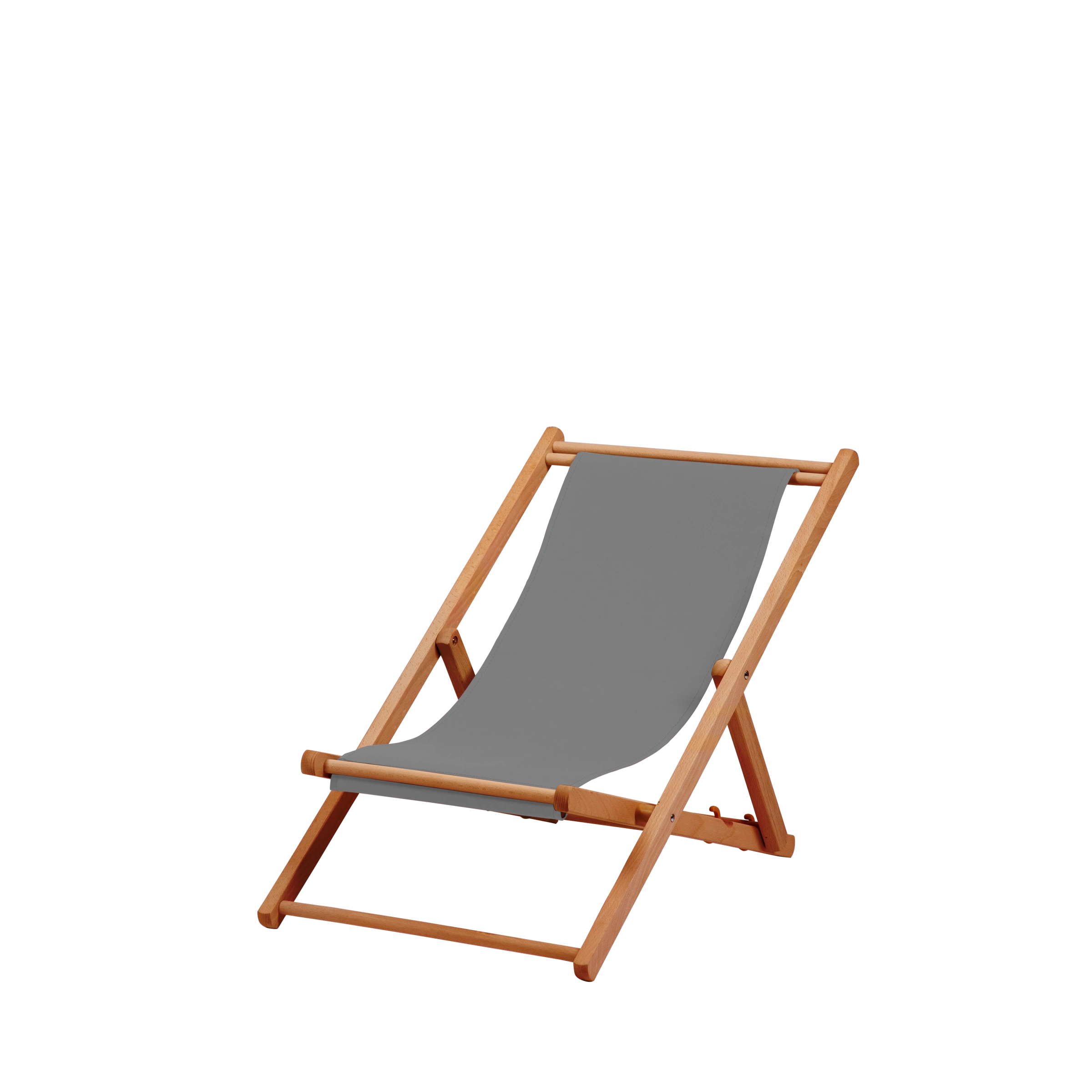 Liegestuhl Greta aus brandy geöltem Buchenholz mit anthrazitem Bezug, Seitenansicht
#Mini | Liegefläche (Farbe)_anthrazit