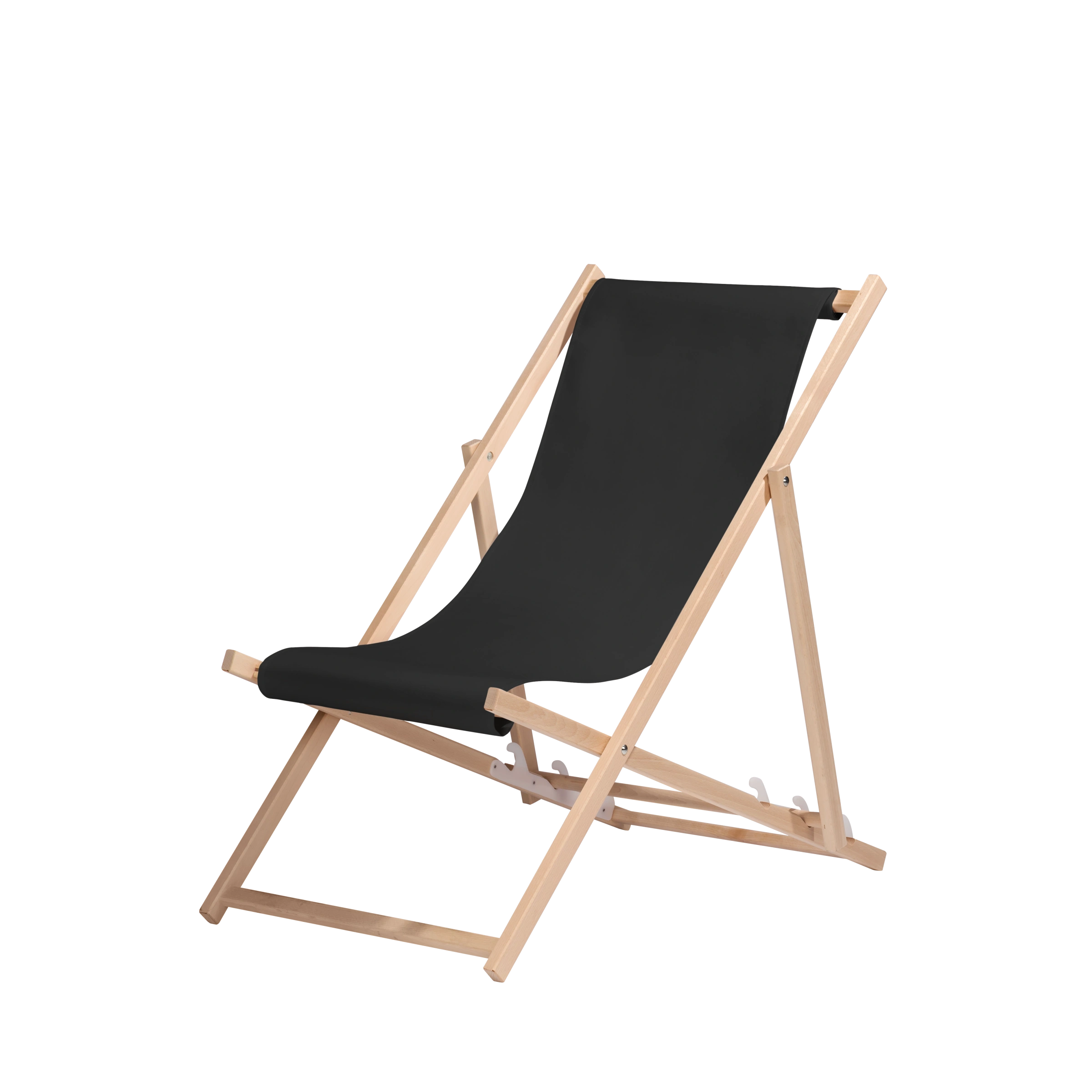 Liegestuhl Oliver aus naturbelassenem Buchenholz mit schwarzem Bezug, Seitenansicht
#Oli | Liegefläche (Farbe)_Schwarz Oliver