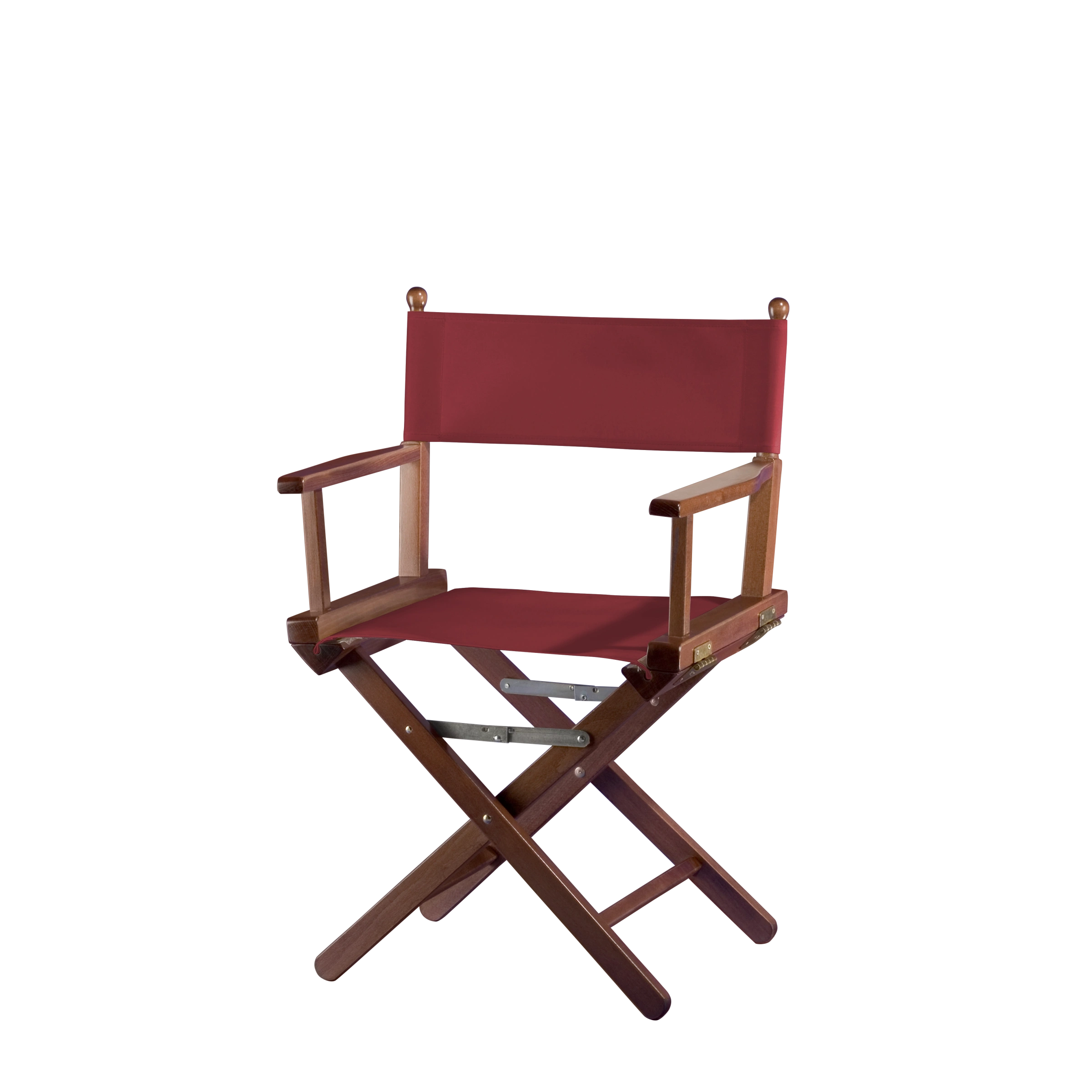 Regiestuhl Alfred aus braunem Buchenholz mit Bezug in bordeaux, Seitenansicht
#Classic | Set (Farbe)_bordeaux