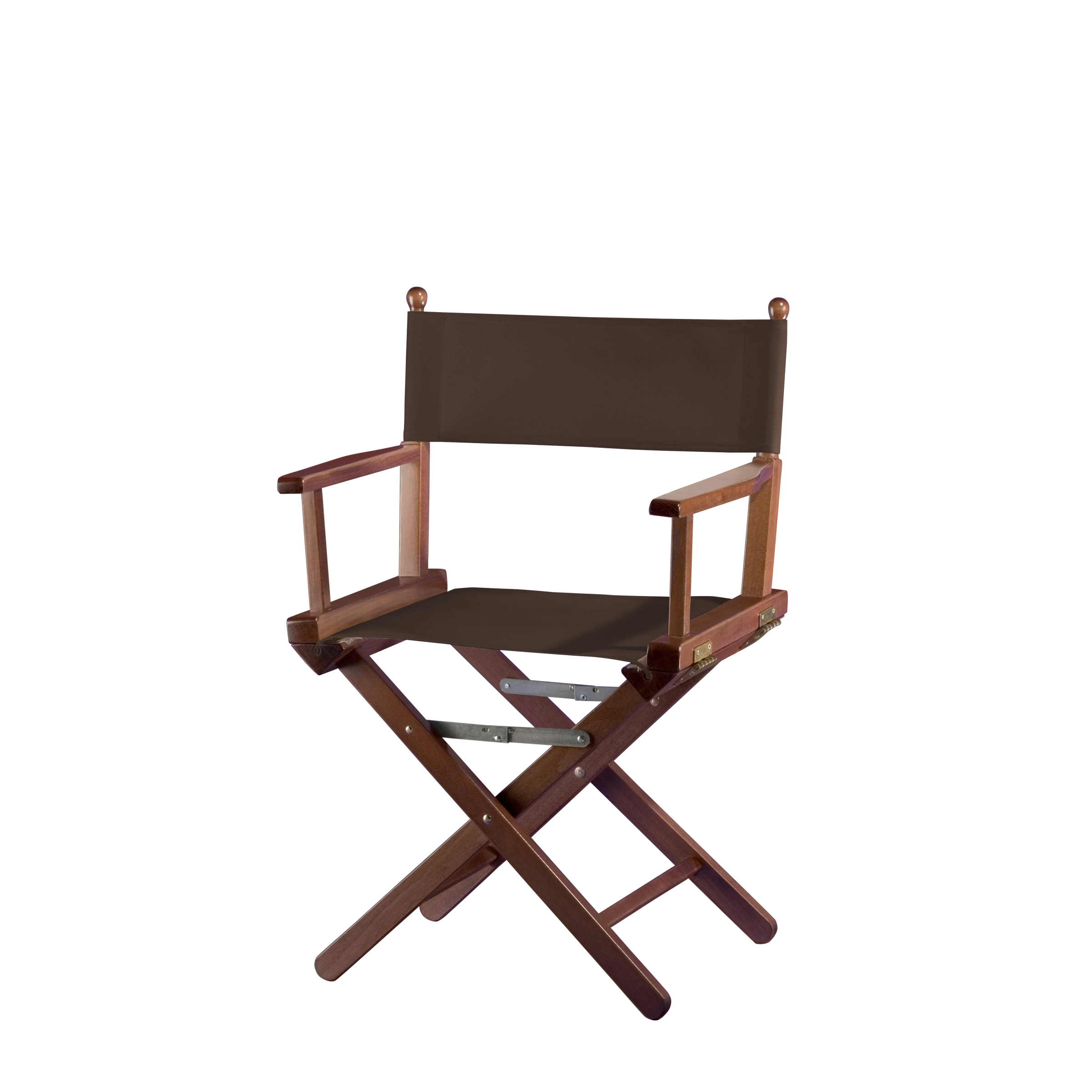 Regiestuhl Alfred aus braunem Buchenholz mit Bezug in caffé, Seitenansicht
#Classic | Set (Farbe)_caffé