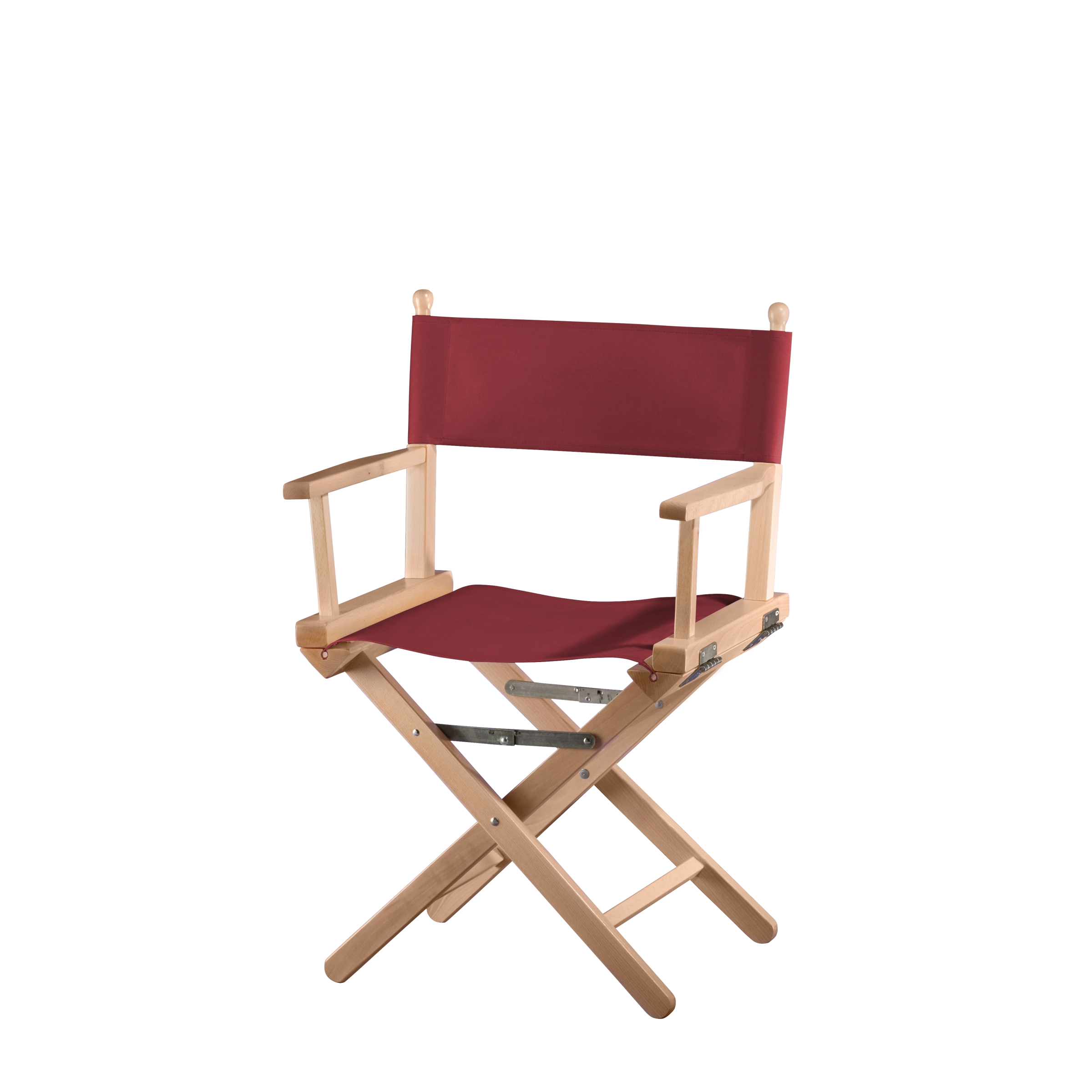 Regiestuhl Alfred aus naturfarbenem Buchenholz mit Bezug in bordeaux, Seitenansicht
#Classic | Set (Farbe)_bordeaux