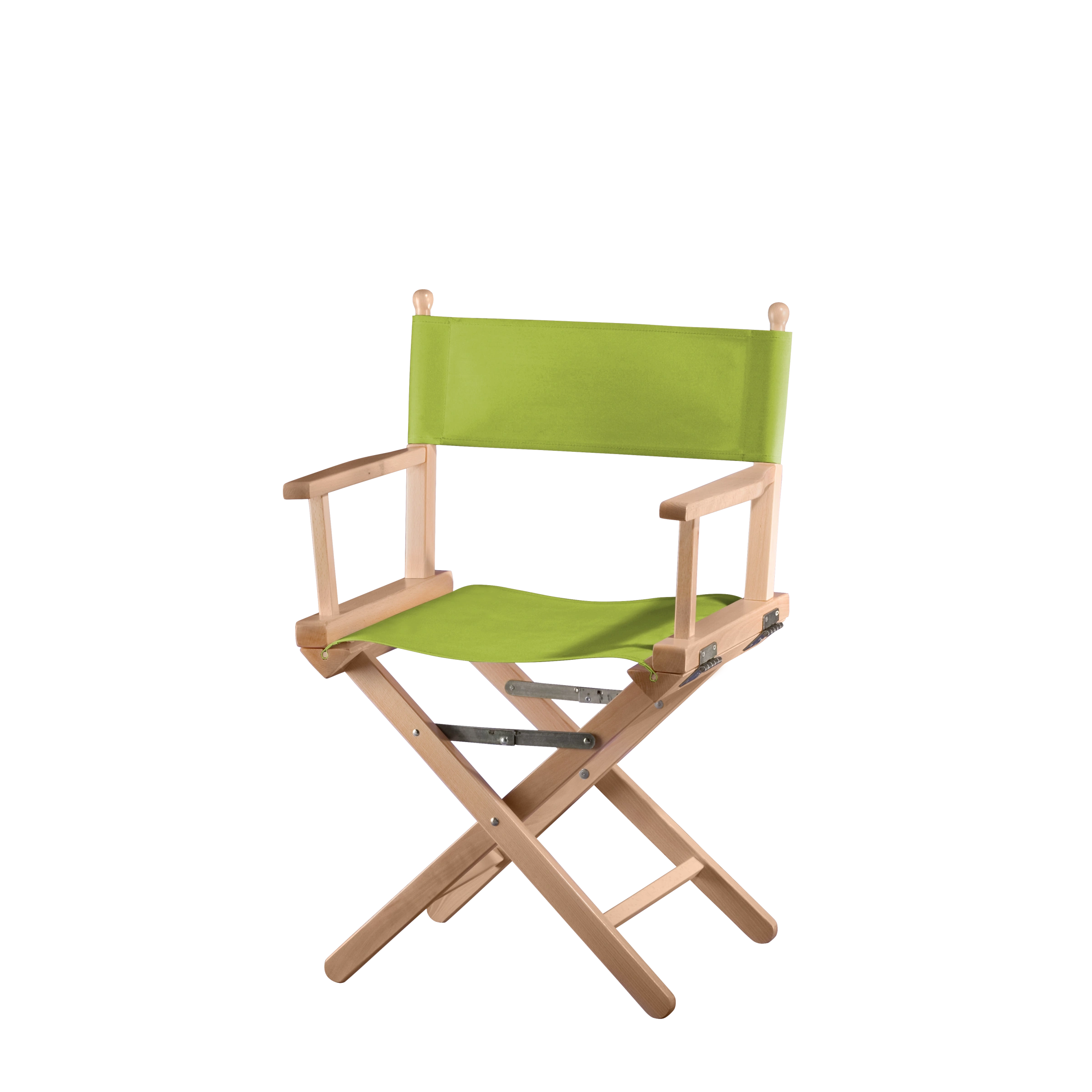 Regiestuhl Alfred aus naturfarbenem Buchenholz mit hellgrünem Bezug, Seitenansicht
#Classic | Set (Farbe)_hellgrün