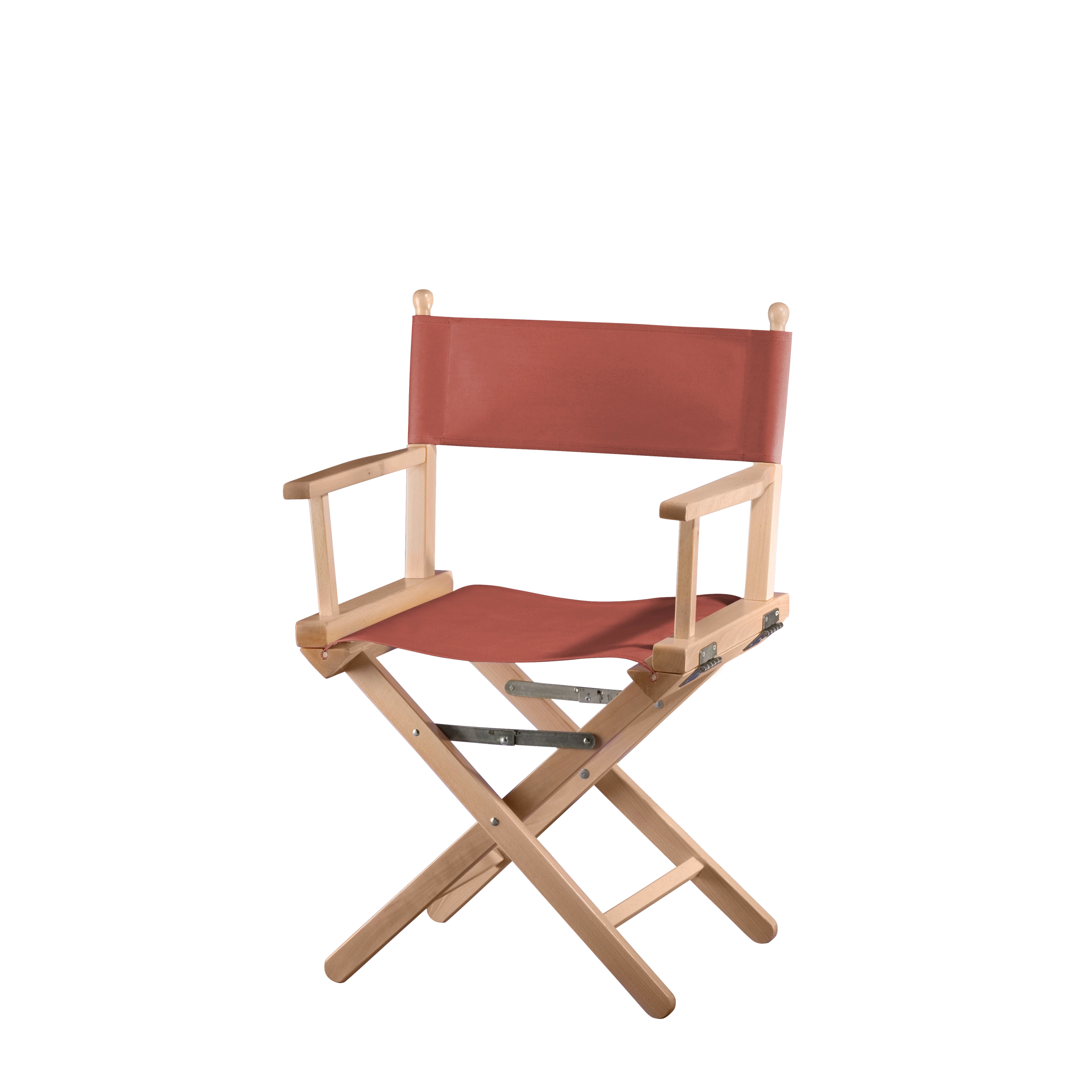 Regiestuhl Alfred aus naturfarbenem Buchenholz mit Bezug in terracotta, Seitenansicht
#Classic | Set (Farbe)_terracotta