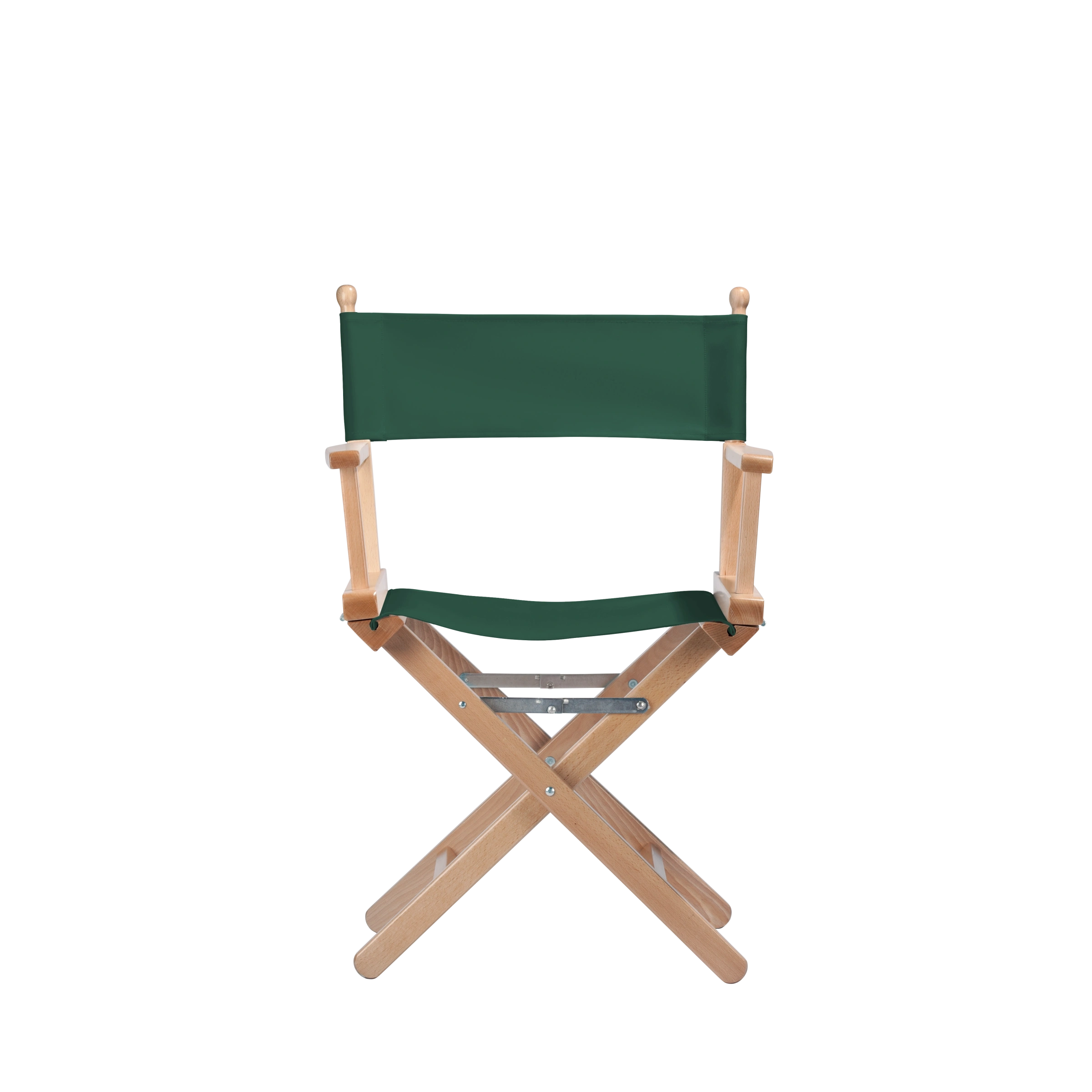Regiestuhl Alfred aus naturfarbenem Buchenholz mit dunkelgrünem Bezug, Frontalansicht
#Classic | Set (Farbe)_dunkelgrün