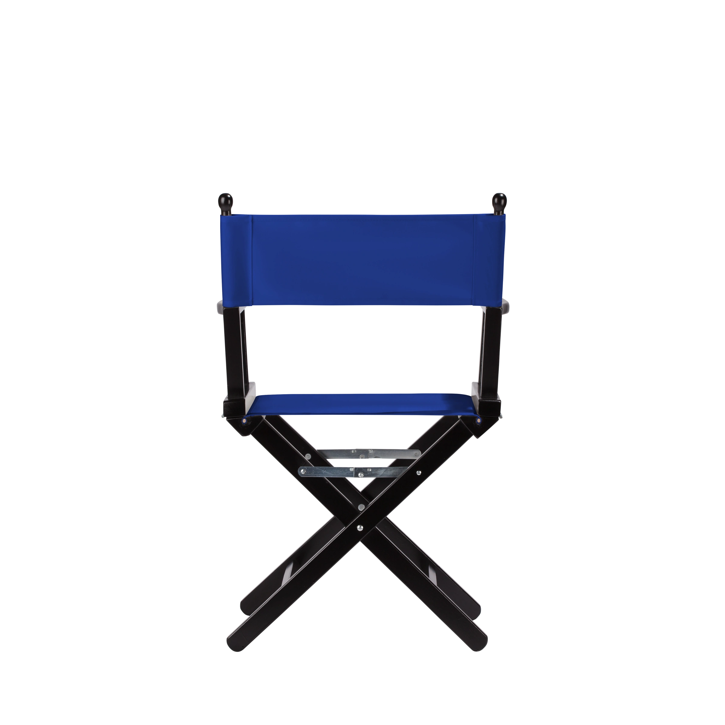 Regiestuhl Alfred aus schwarzem Buchenholz mit dunkelblauem Bezug, Rückansicht
#Classic | Set (Farbe)_dunkelblau