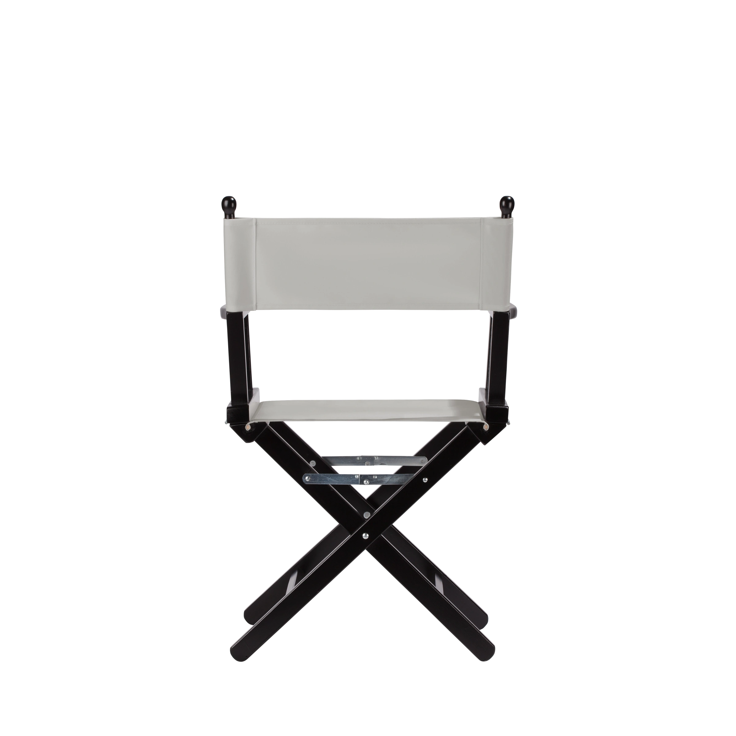 Regiestuhl Alfred aus schwarzem Buchenholz mit hellgrauem Bezug, Rückansicht
#Classic | Set (Farbe)_hellgrau