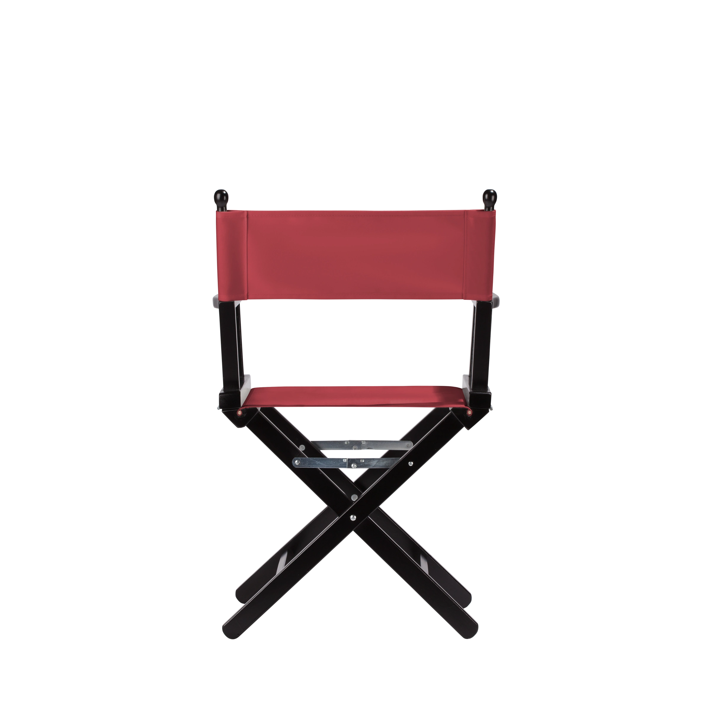 Regiestuhl Alfred aus schwarzem Buchenholz mit rotem Bezug, Rückansicht
#Classic | Set (Farbe)_rot