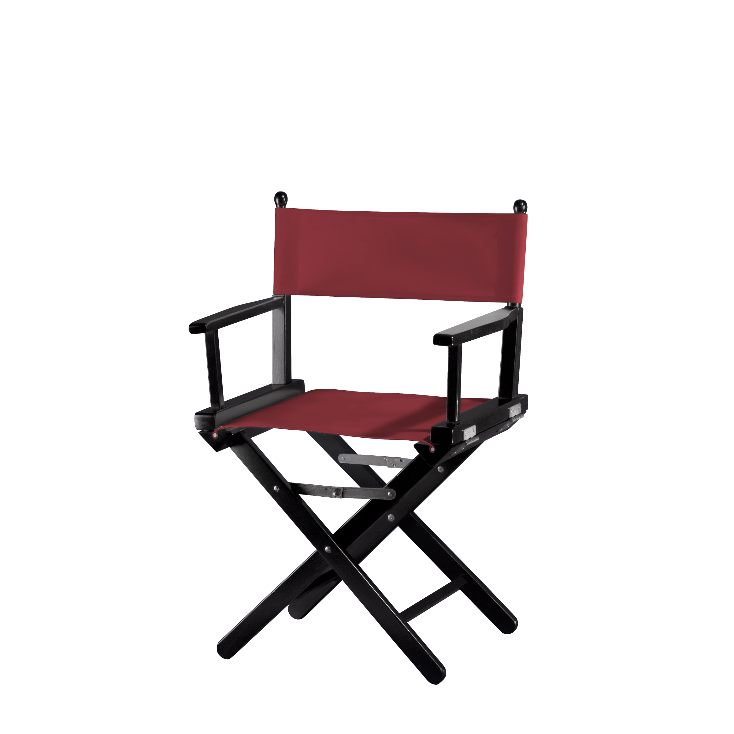 Regiestuhl Alfred aus schwarzem Buchenholz mit Bezug in bordeaux, Seitenansicht
#Classic | Set (Farbe)_bordeaux