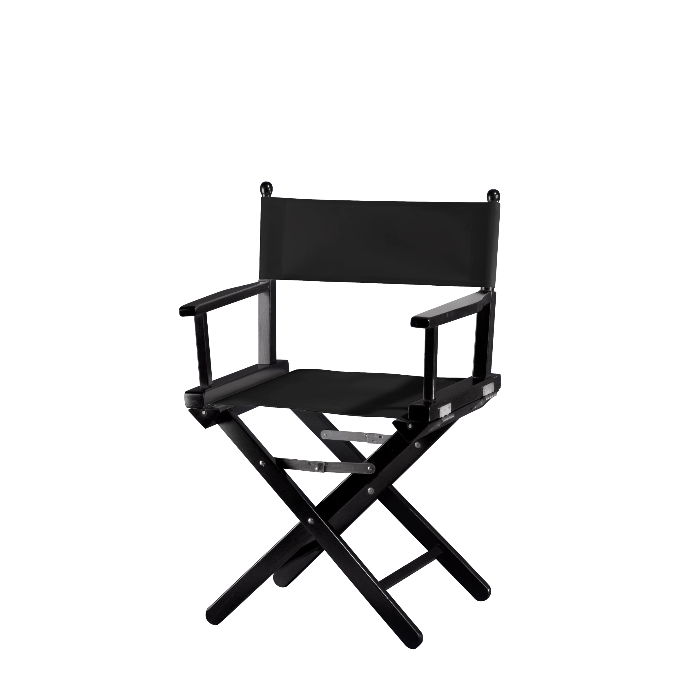 Regiestuhl Alfred aus schwarzem Buchenholz mit schwarzem Bezug, Seitenansicht
#Classic | Set (Farbe)_schwarz