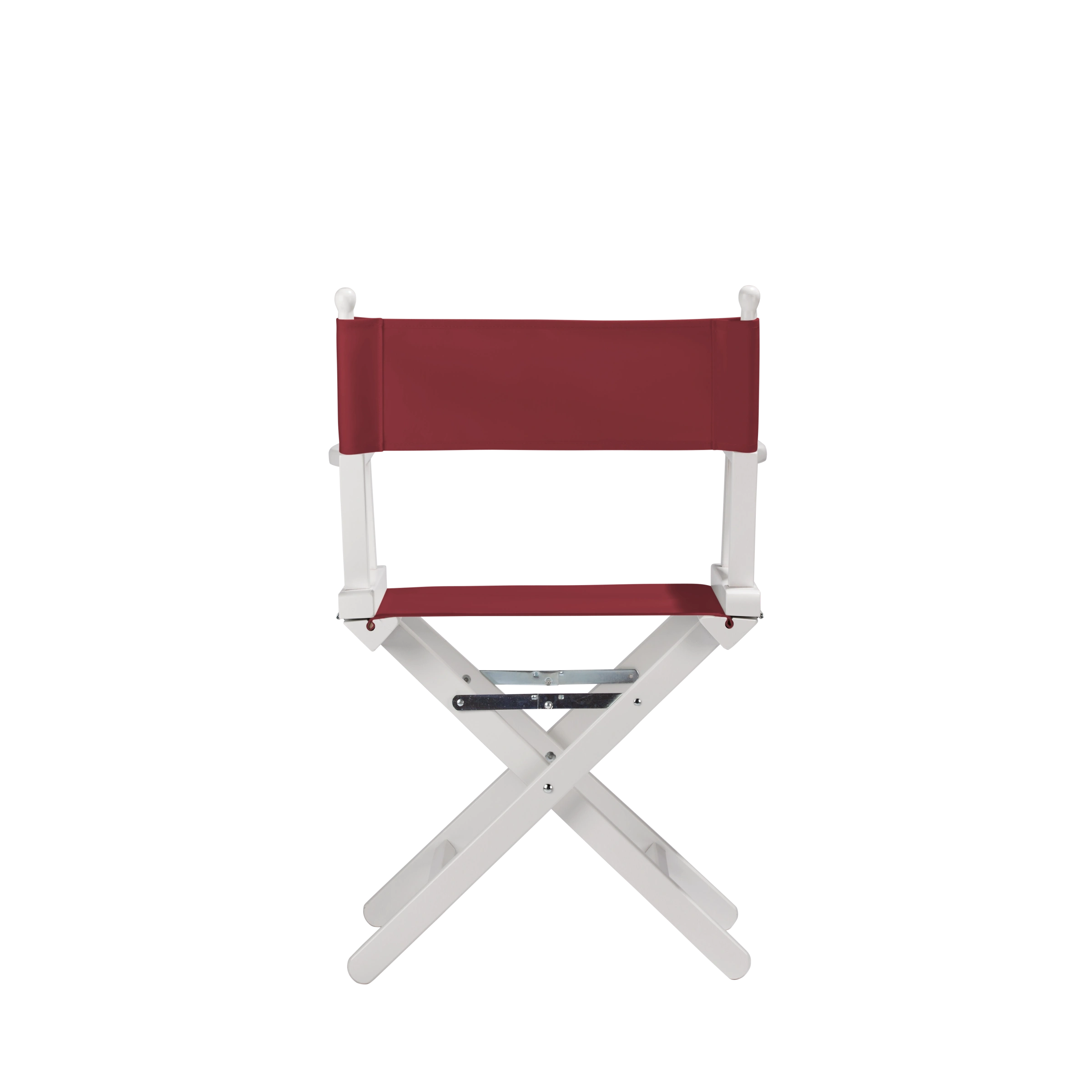 Regiestuhl Alfred aus weißem Buchenholz mit Bezug in bordeaux, Rückansicht
#Classic | Set (Farbe)_bordeaux
