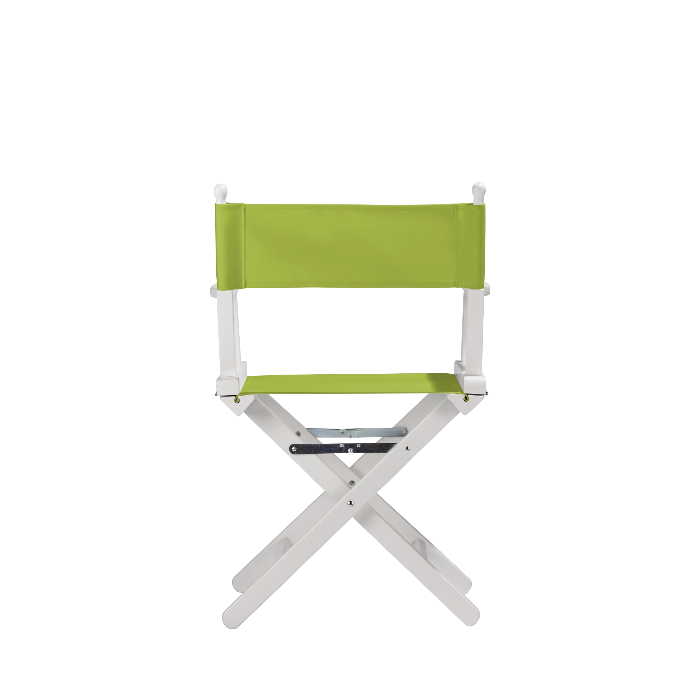 Regiestuhl Alfred aus weißem Buchenholz mit hellgrünem Bezug, Rückansicht
#Classic | Set (Farbe)_hellgrün