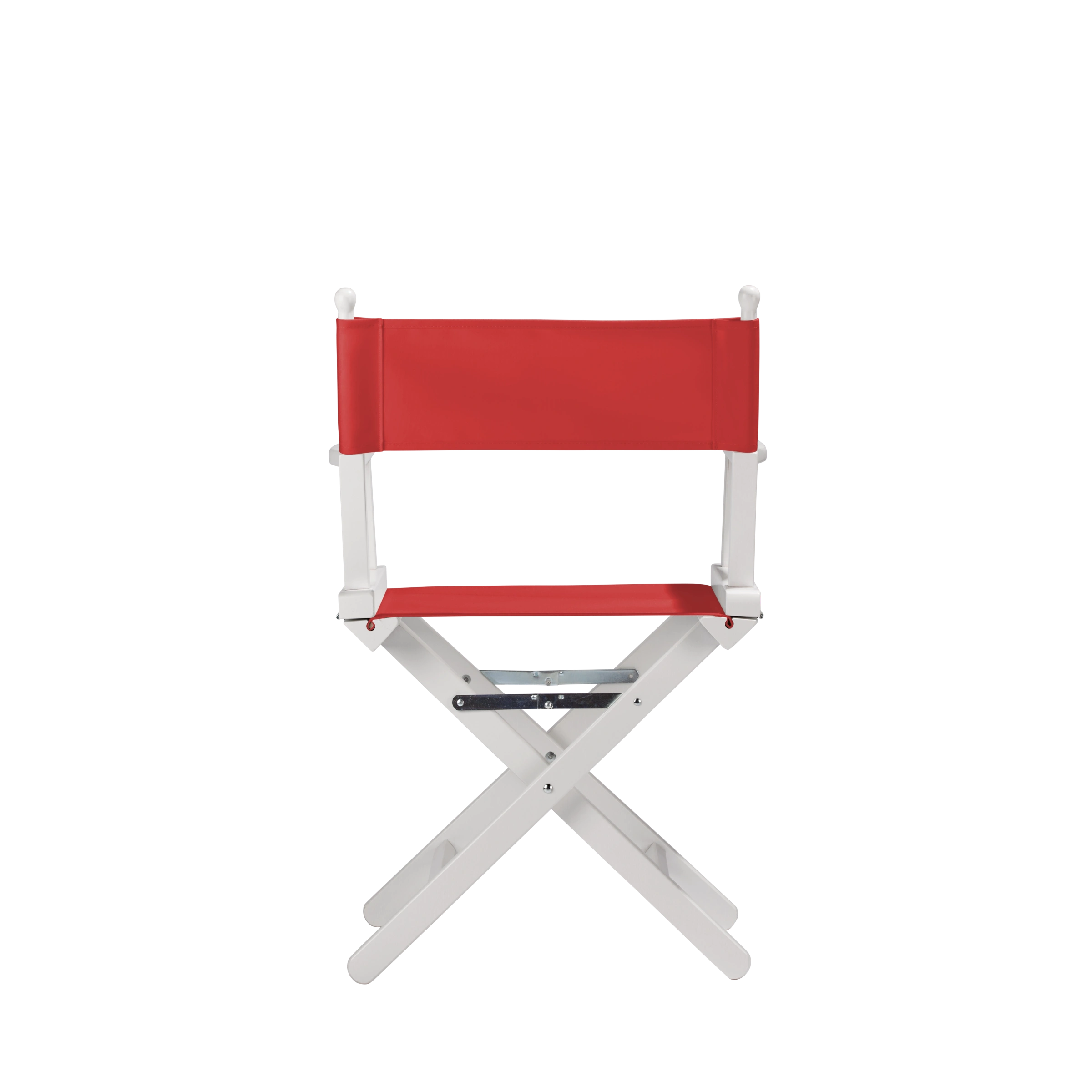 Regiestuhl Alfred aus weißem Buchenholz mit Bezug in rivarot, Rückansicht
#Classic | Set (Farbe)_rivarot