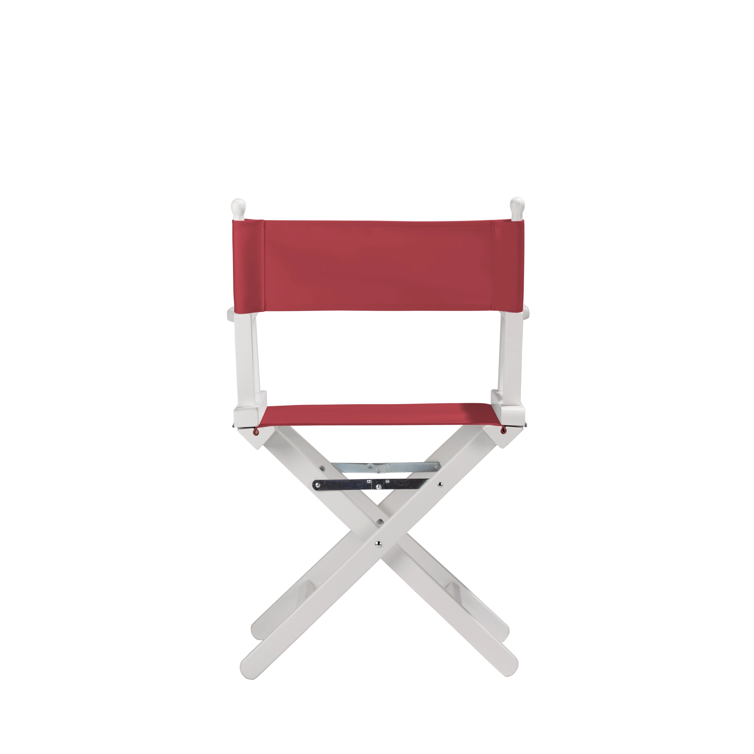 Regiestuhl Alfred aus weißem Buchenholz mit rotem Bezug, Rückansicht
#Classic | Set (Farbe)_rot