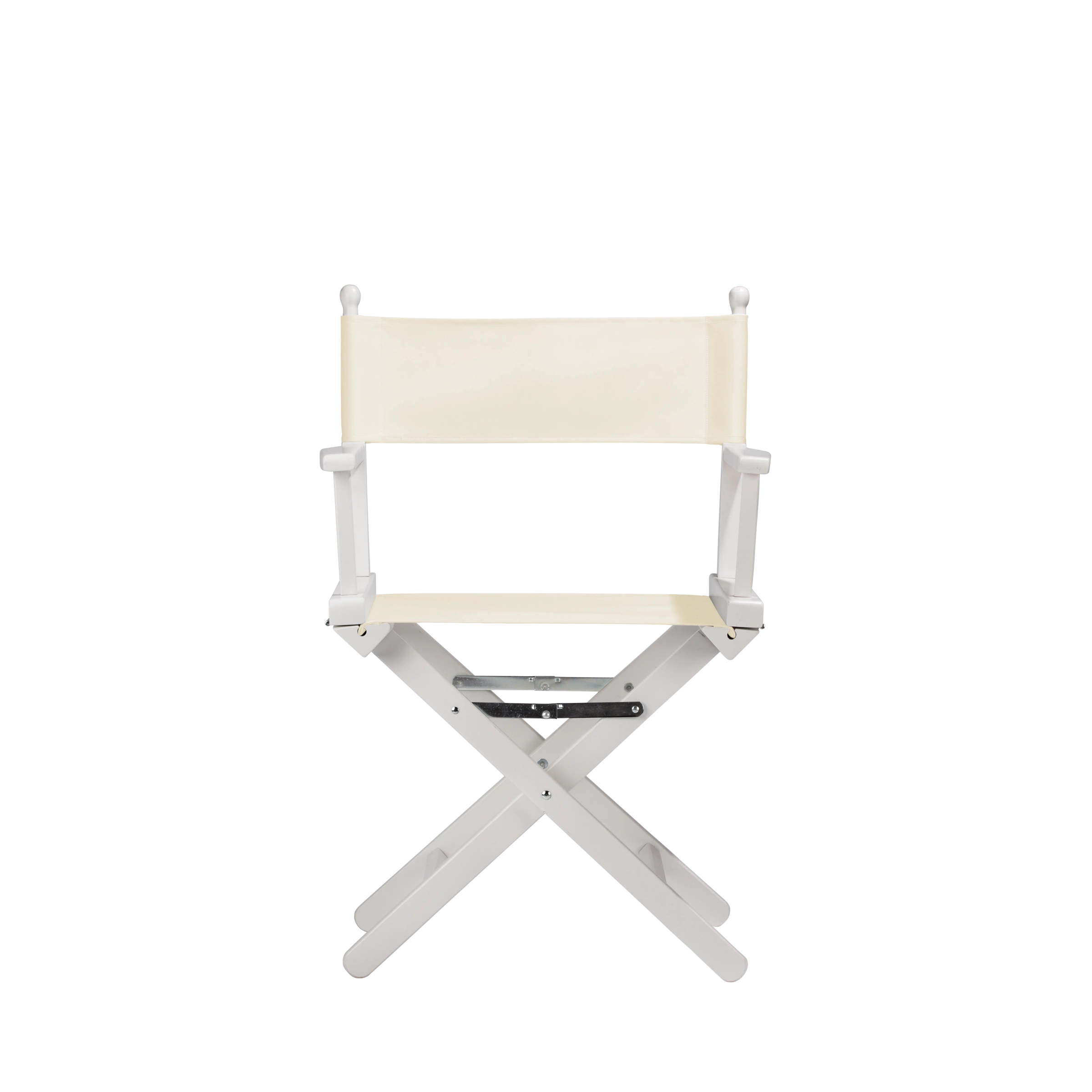 Regiestuhl Alfred aus weißem Buchenholz mit Bezug in natur, Frontalansicht
#Classic | Set (Farbe)_natur