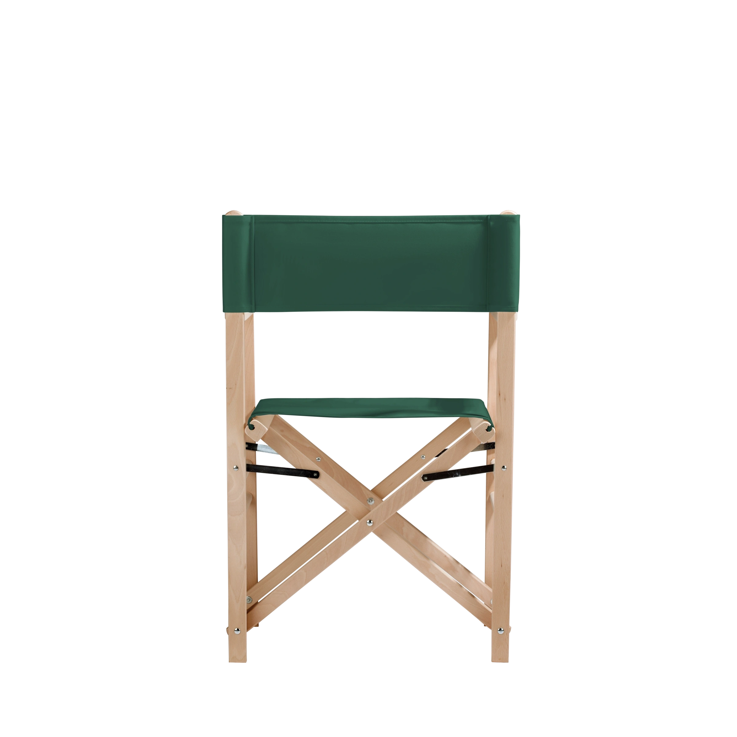 Regiestuhl Billy aus naturbelassenem Buchenholz mit dunkelgrünem Bezug, Rückansicht
#Classic | Set (Farbe)_dunkelgrün