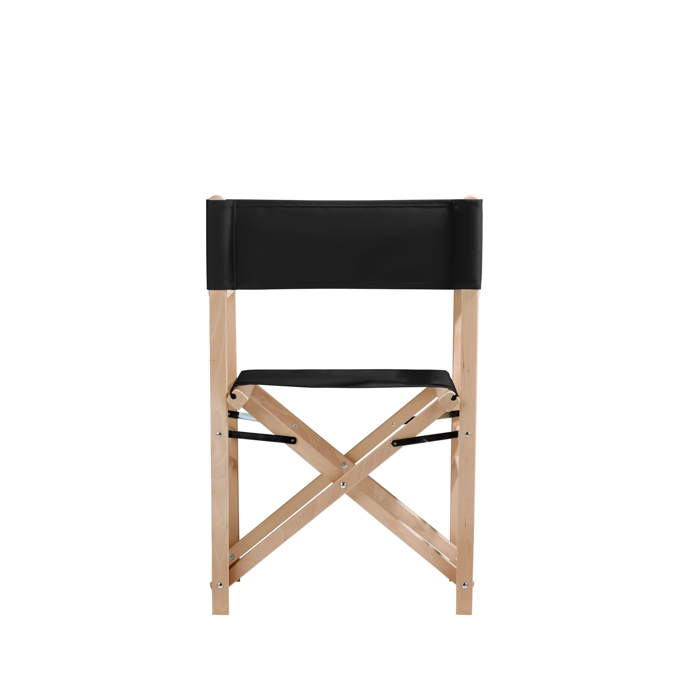 Regiestuhl Billy aus naturbelassenem Buchenholz mit schwarzem Bezug, Rückansicht
#Classic | Set (Farbe)_schwarz
